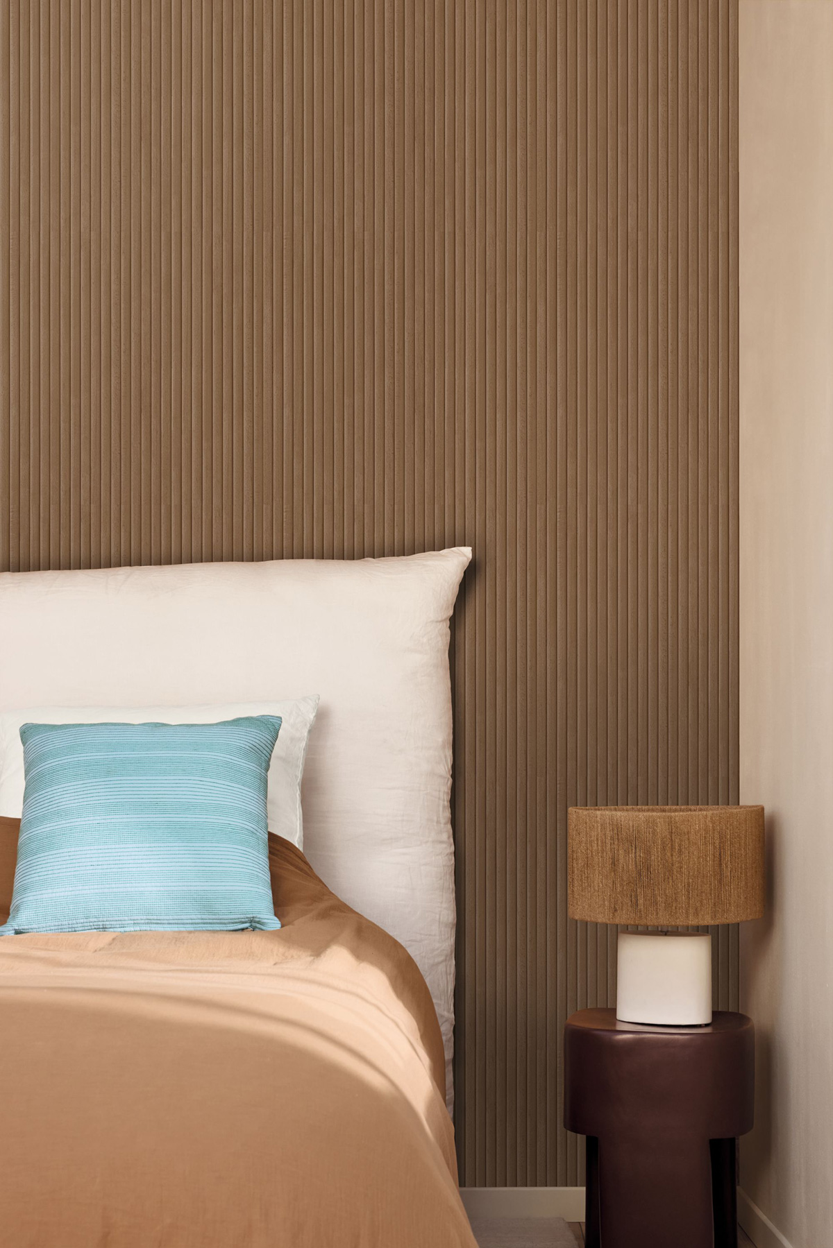 Papier peint Lames Verticales Boisea marron - Woodline de Casélio | Réf. WOD106842020