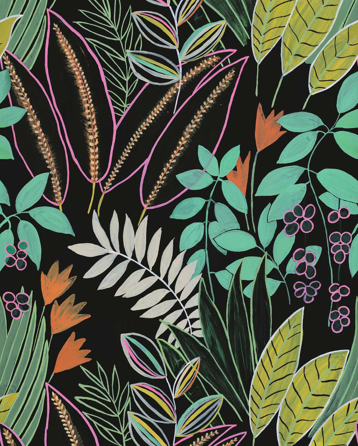 Papier peint panoramique Exploration Exotique noir - L'escapade de Casélio | Réf. EPA102359799