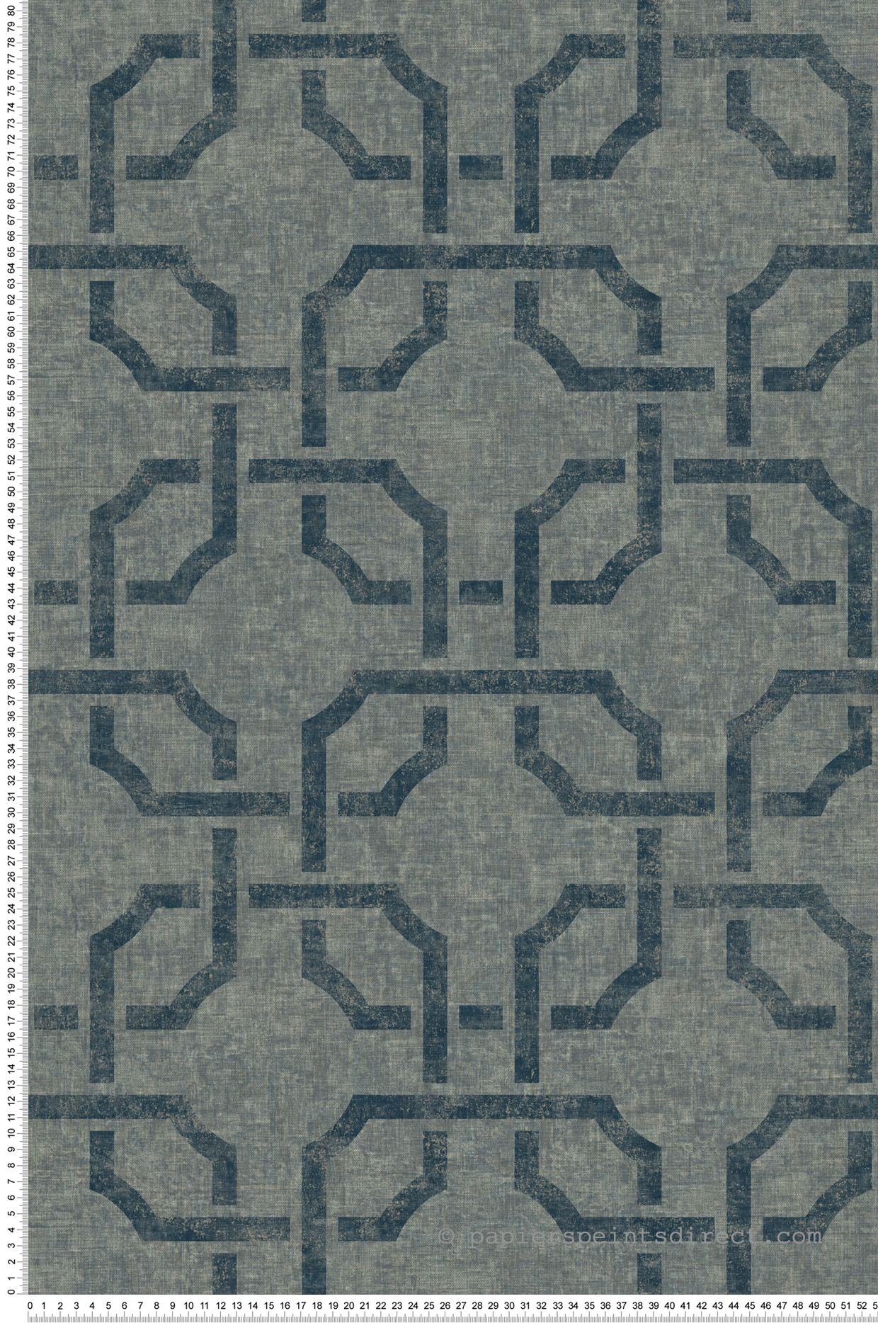 Papier peint Géométrique Mosaïque bleu et doré - Vienne de Casadéco | Réf. VIEN87356507