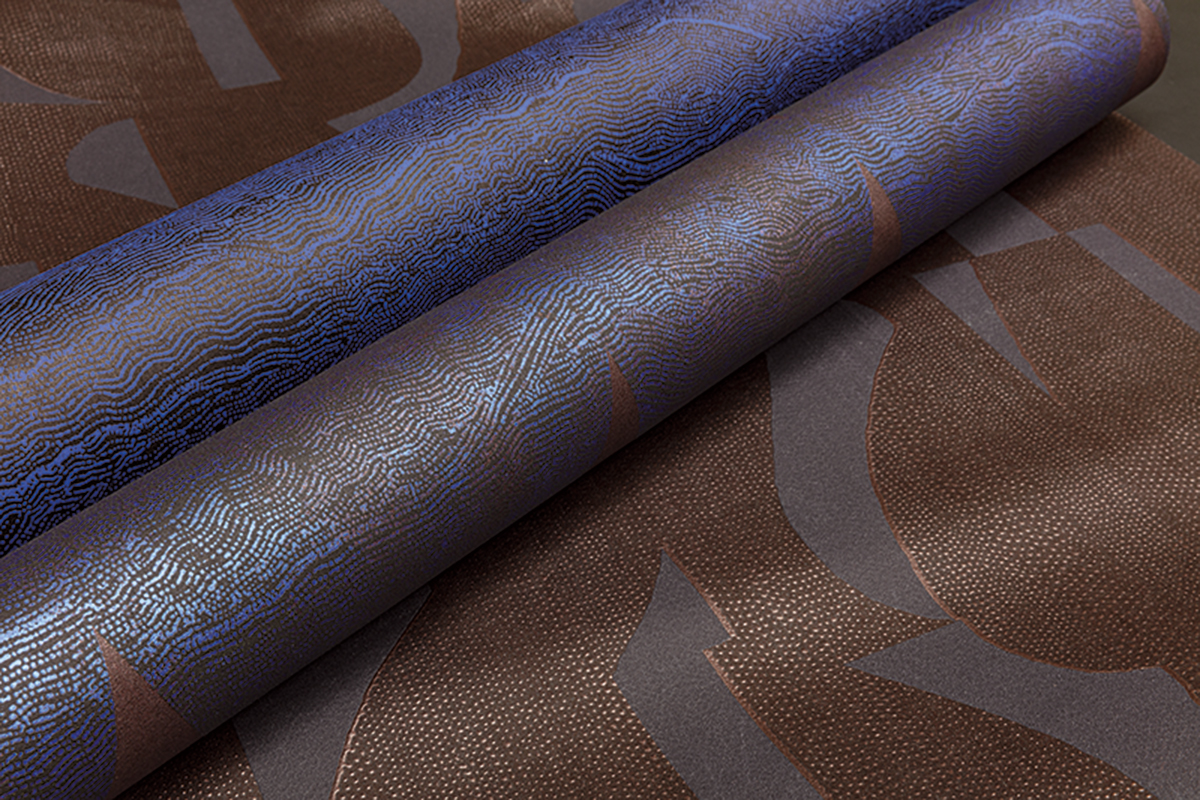 Papier peint Faux Uni Terre Miri indigo - Terra de Masureel | Réf. MAS-TER009