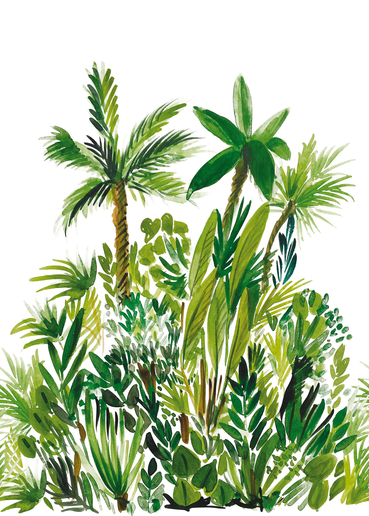 Papier peint panoramique Jungle Fidji vert M 200x280 - Green & Co de Casélio | Réf. GCO104007003