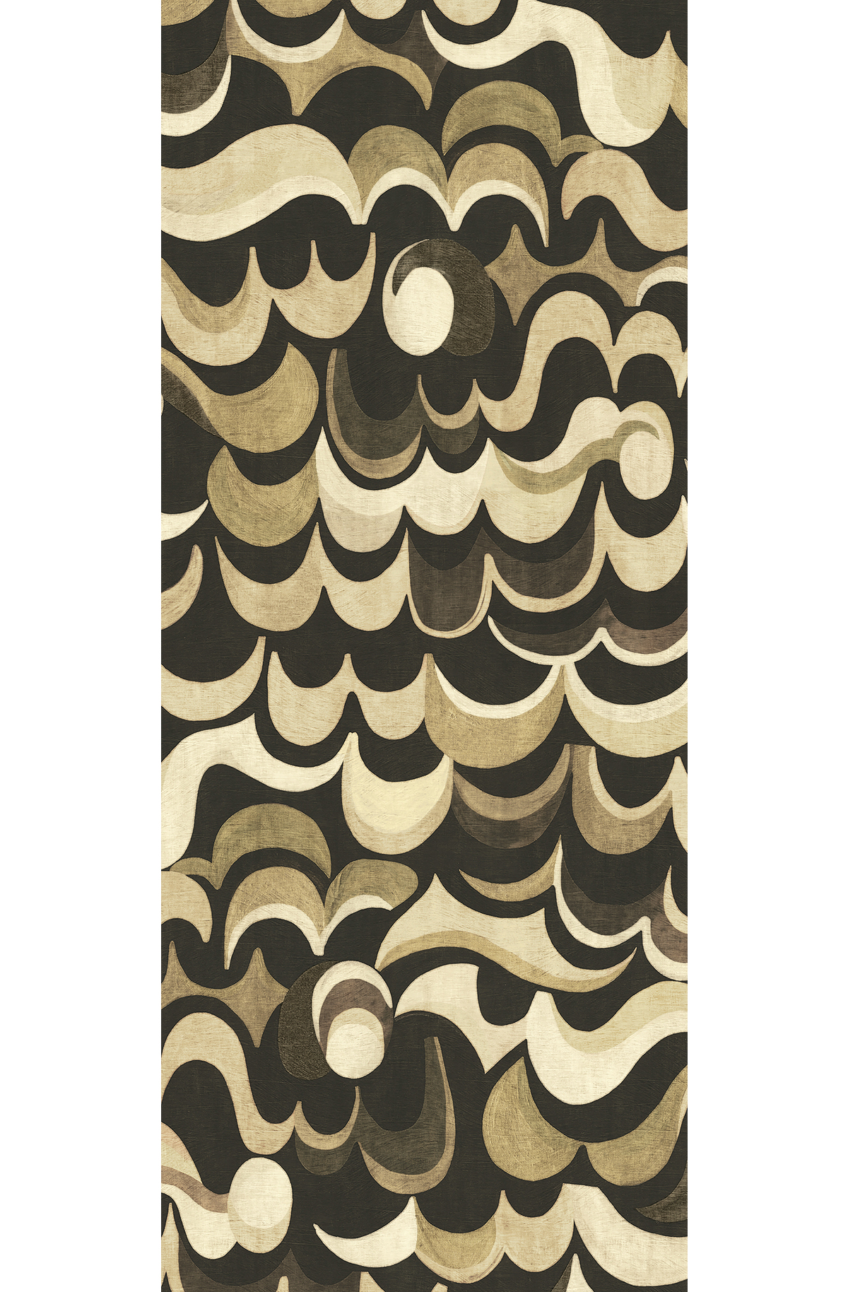 Papier peint panoramique Rétro Abstrait Cheviot noir - B H260 - Rhapsody de Masureel | Réf. MAS-DGRHA1022-260