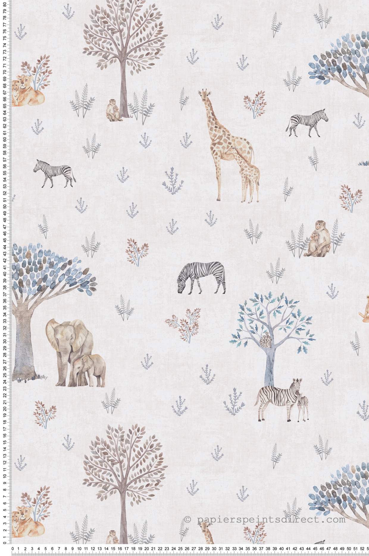 Papier peint Savane Animaux naturel - Lilly & Luis d'A.S. Création | Réf. AS-771761