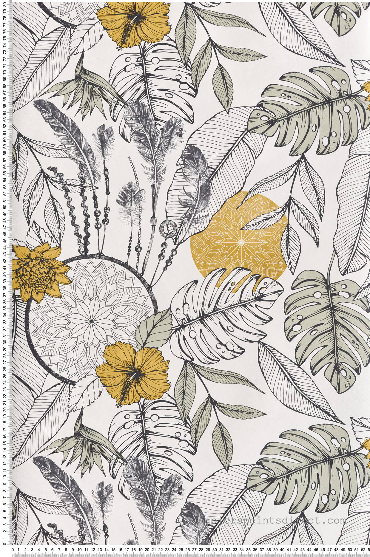 Papier peint Attrape Rêves Feuillages jaune - Les Aventures de Lutèce | Réf. LTC-11201502