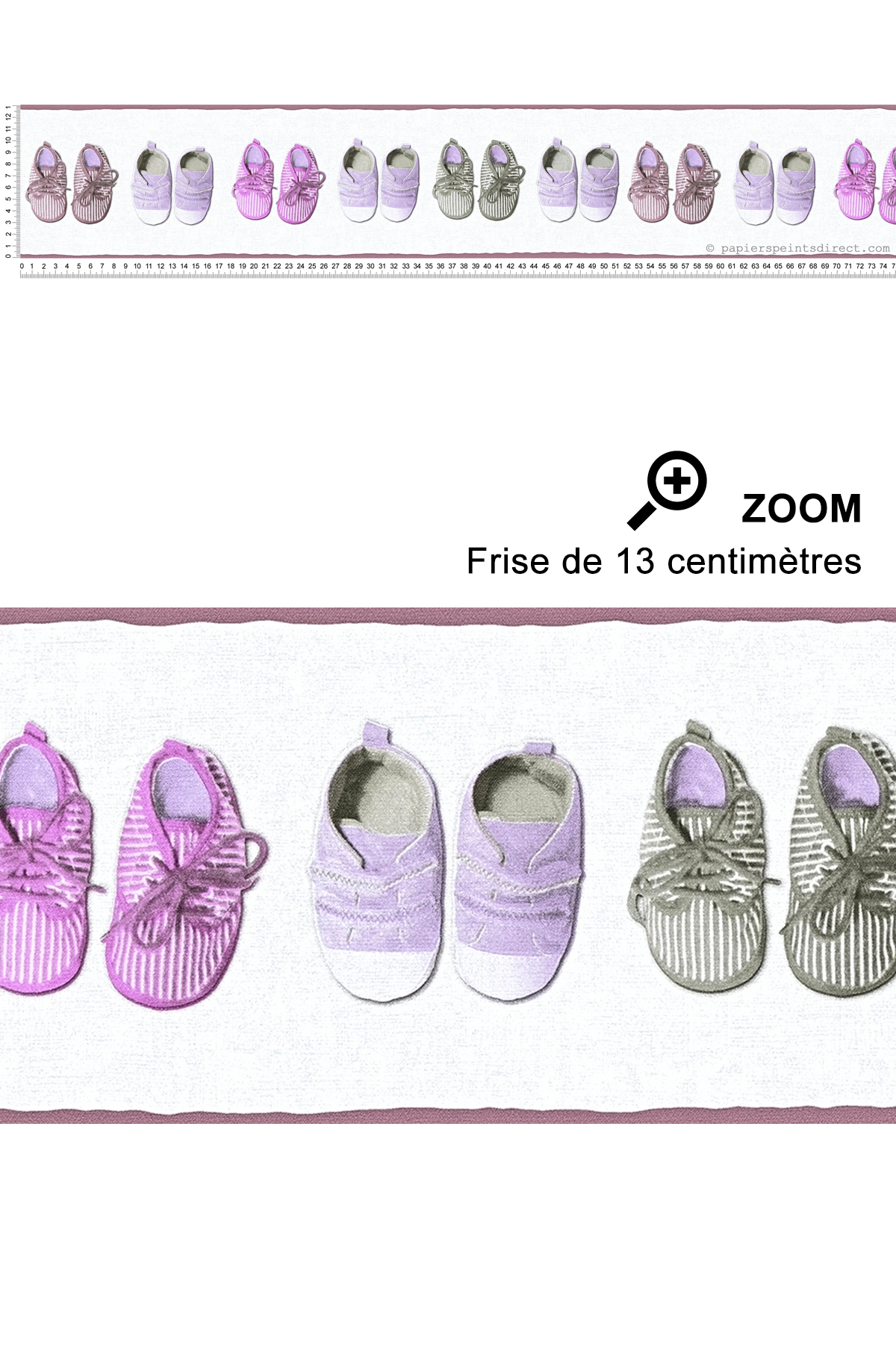 Frise petites chaussures roses - Little Stars AS Création | Réf. SP04411