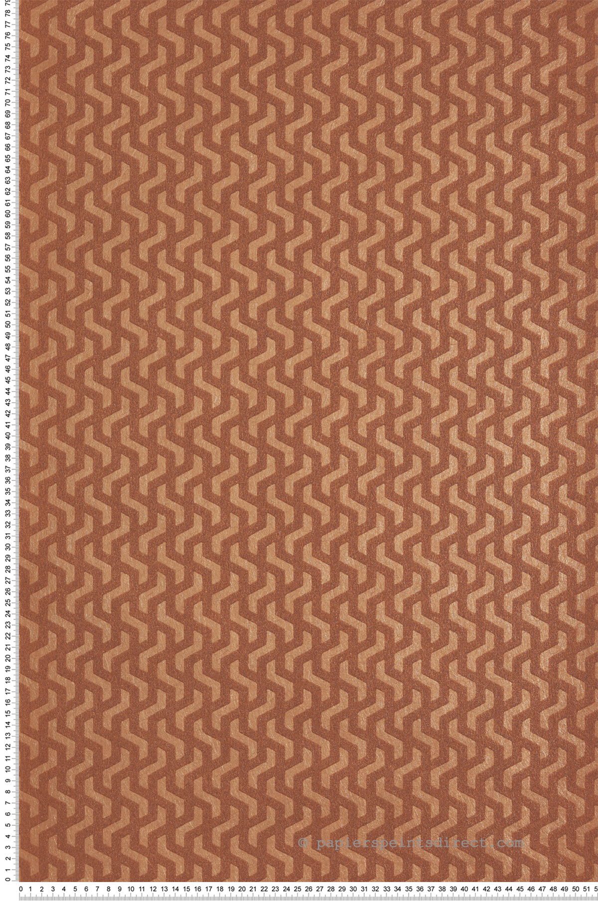 Papier peint Tissage Géométrique cuivré irisé - Willow d'Initiales | Réf. INI-00814702