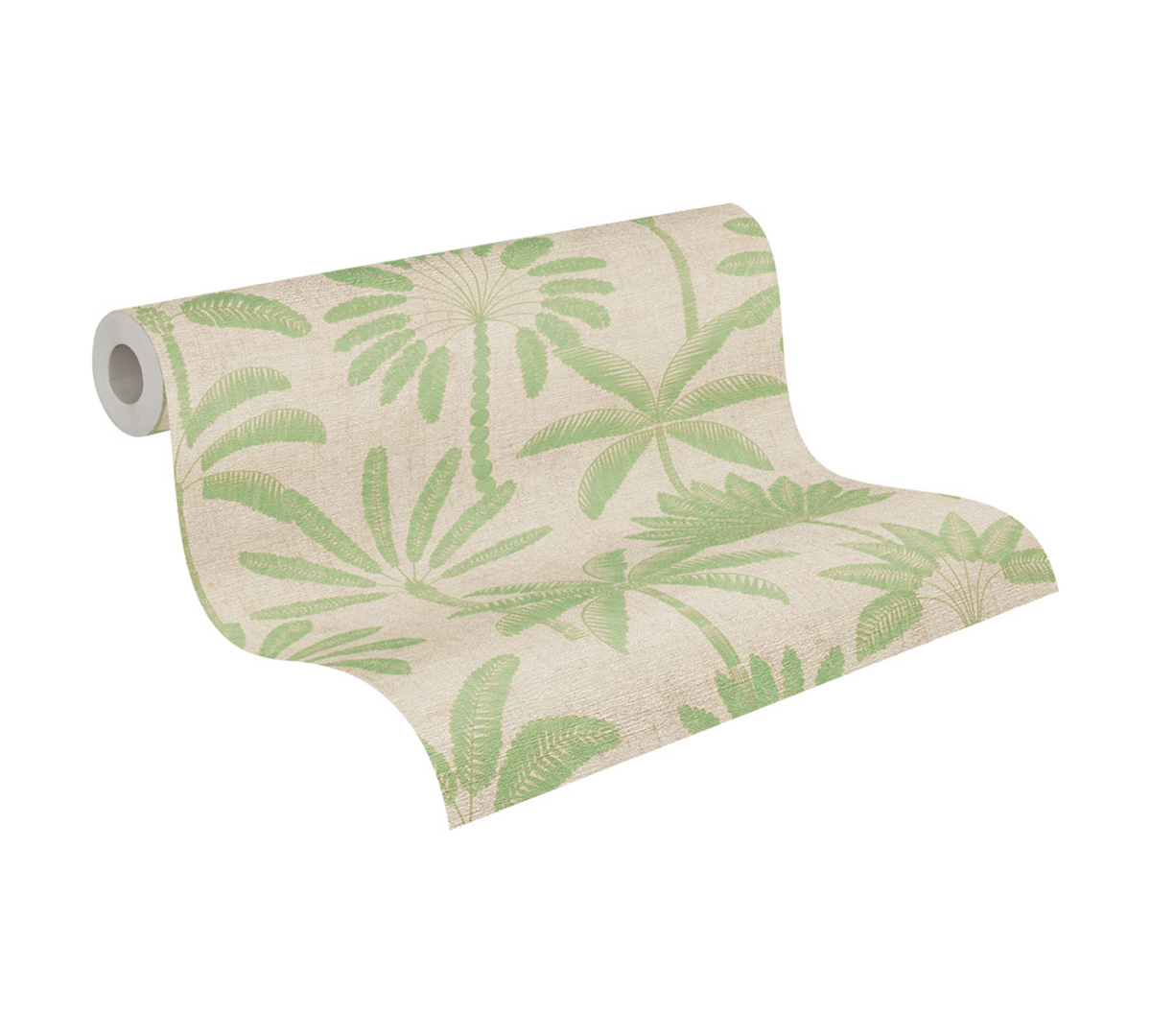 Papier peint Palmier Oasis vert gris - Cuba 2 d'A.S. Création AMB3 | Réf. AS-791632