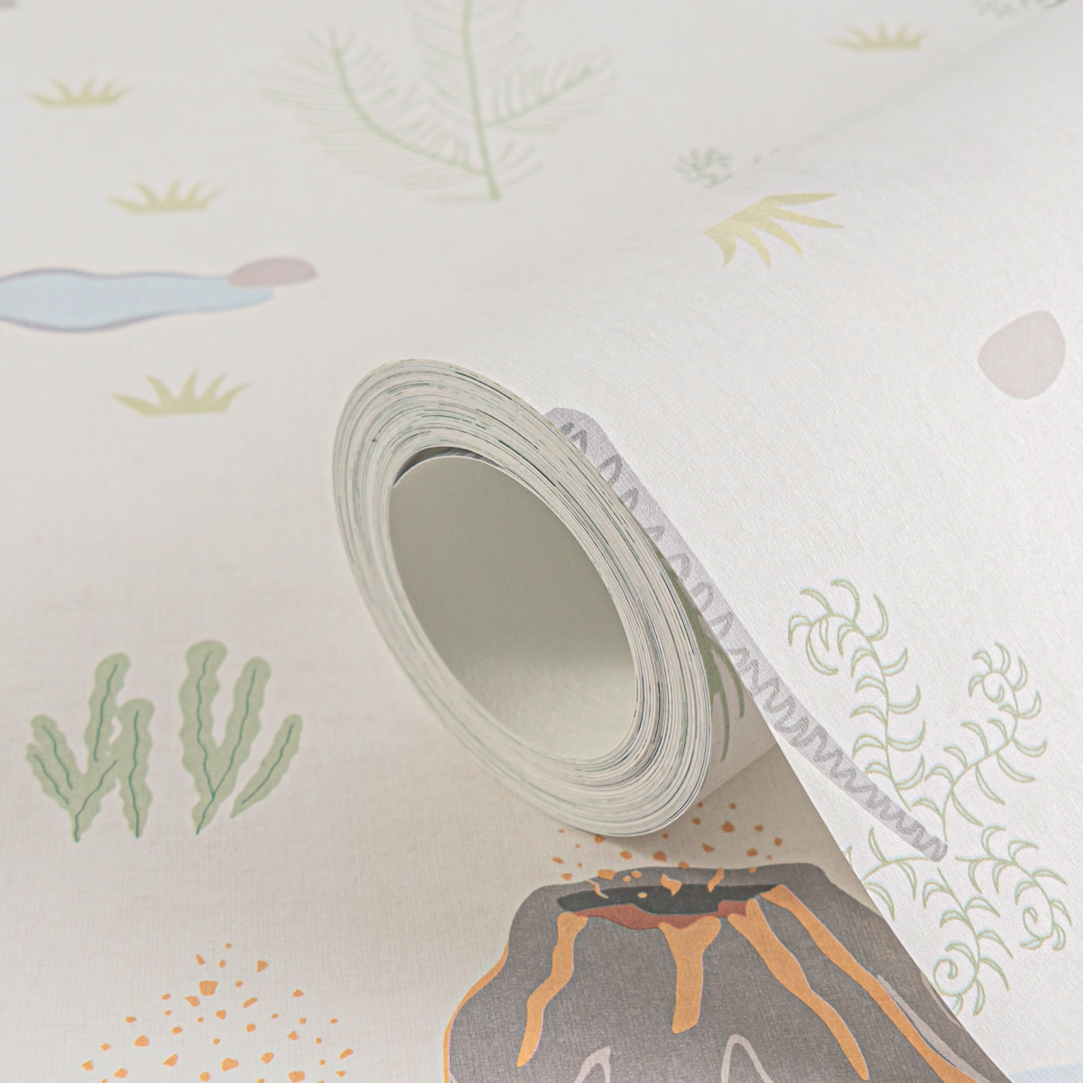 Papier peint Dinosaure Volcan vert - Lilly & Luis d'A.S. Création AMB7 | Réf. AS-771401