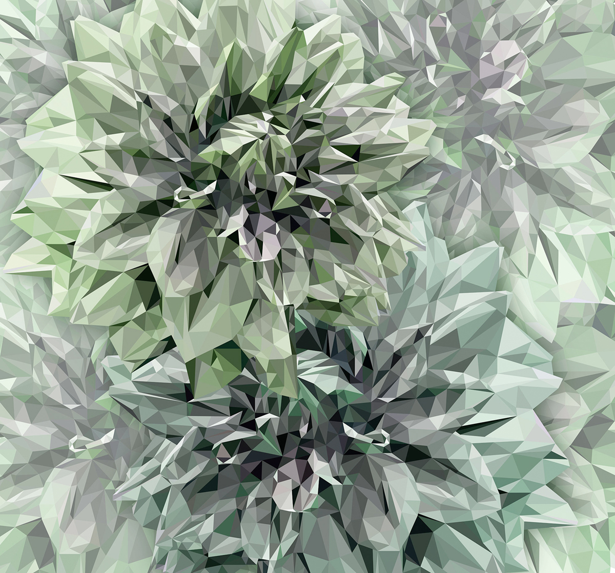 Papier peint panoramique Fleur Emeraude - Papier Peint Komar INK