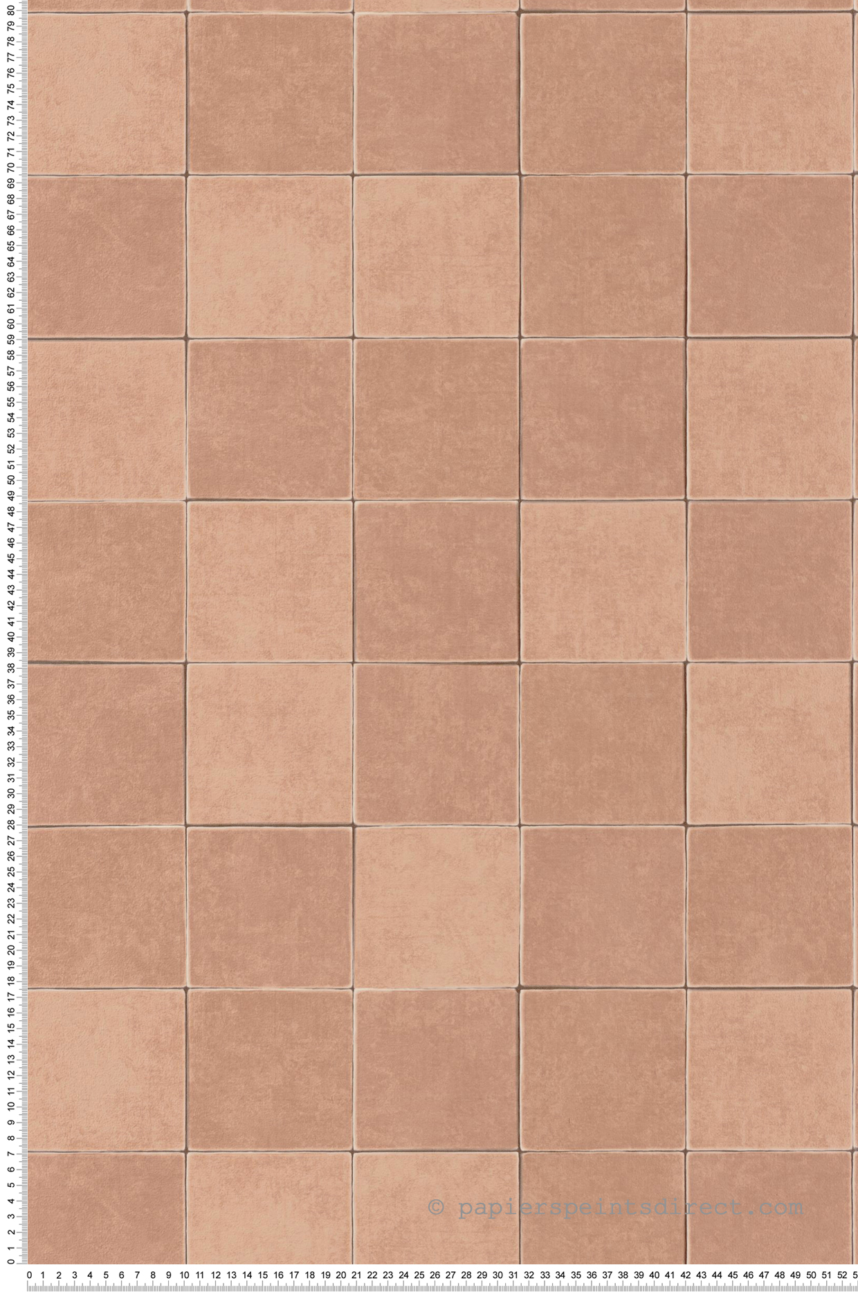 Papier peint Carrelage Zellige terracotta - Minerals de Casadéco | Réf. MNRL88104330