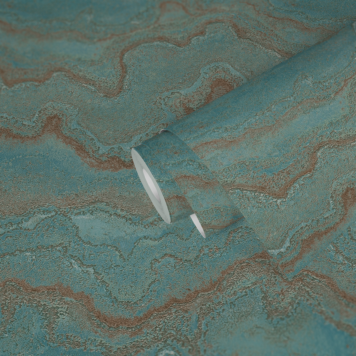 Papier peint Pierre Précieuse Métallisé bleu doré - Stories of Life d'A.S. Création AMB2 | Réf. AS-396591