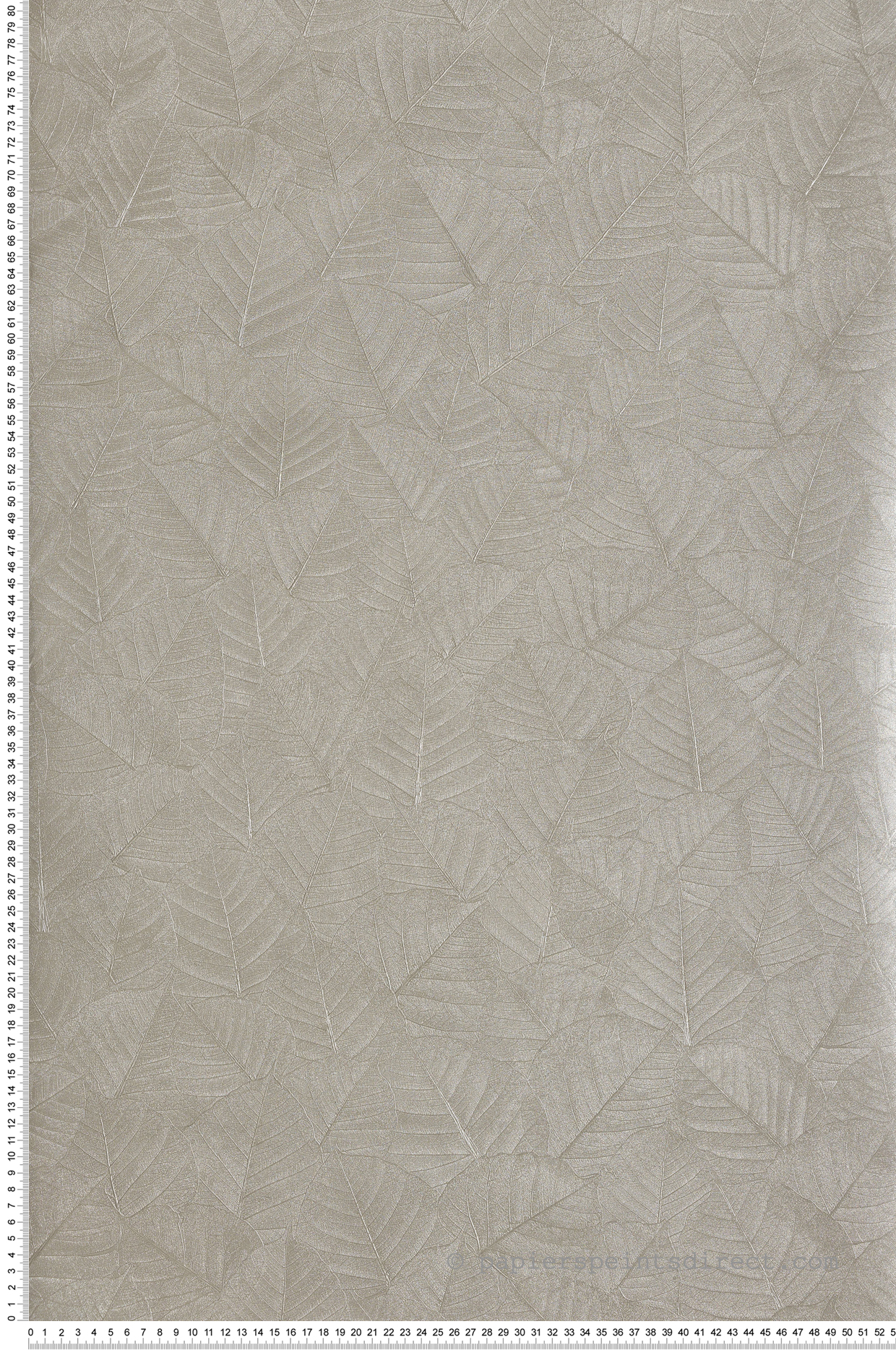 Papier Peint Feuillage Design grège métallisé - Botanique d'Ugépa | Réf. UGP-M69807