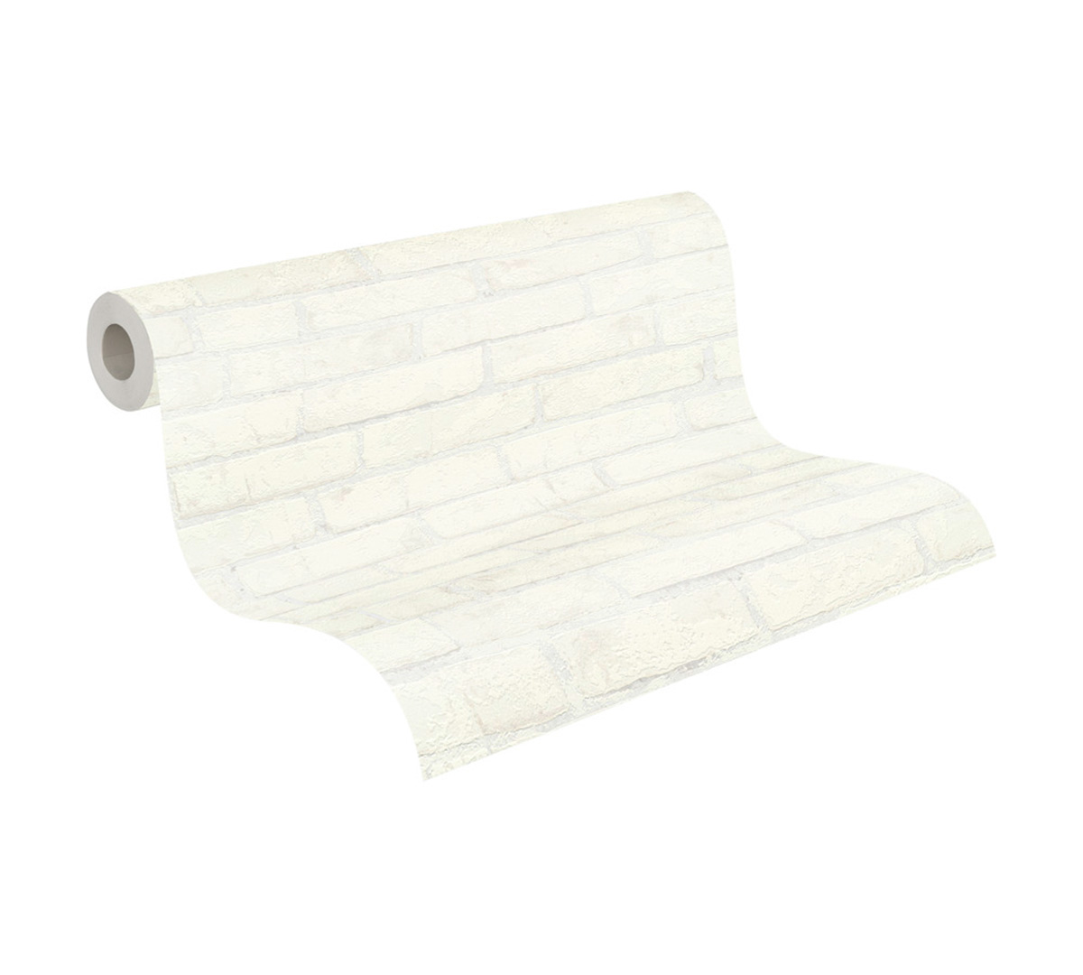 Papier peint Brique Relief blanc - Elements 2 d'A.S. Création ROLL | Réf. AS-907851