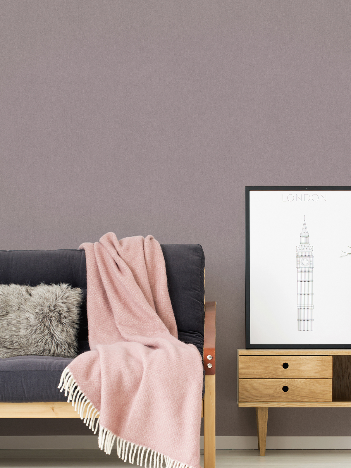 Papier peint Uni Lisse gris profond - Dream Flowery de Architects Paper | AMB Réf. 3837-16