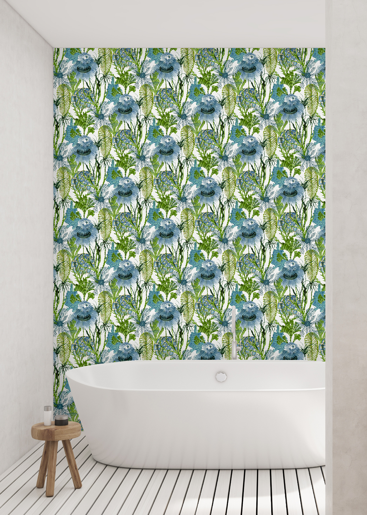 Papier peint Fonds Marins bleu vert - Cuisines & Bains de Lutèce | Réf. LTC-51231501