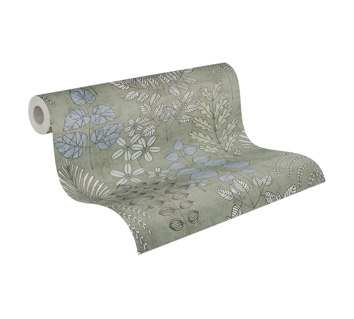 Papier peint Herbier Graphique Athyrium vert sauge  - Nordic Feeling d'A.S. Création ROLL | Réf. AS-791491