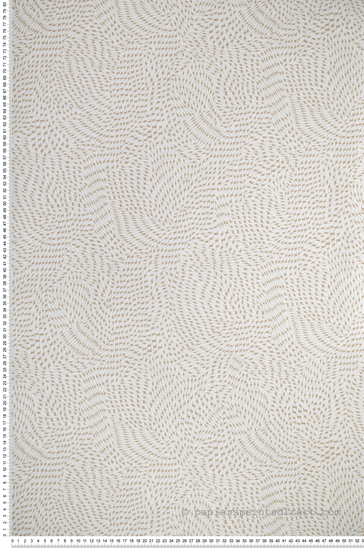 Papier peint Illusion 3D Passy blanc beige - Square Jasmin de Casamance | Réf. CAS-75722650