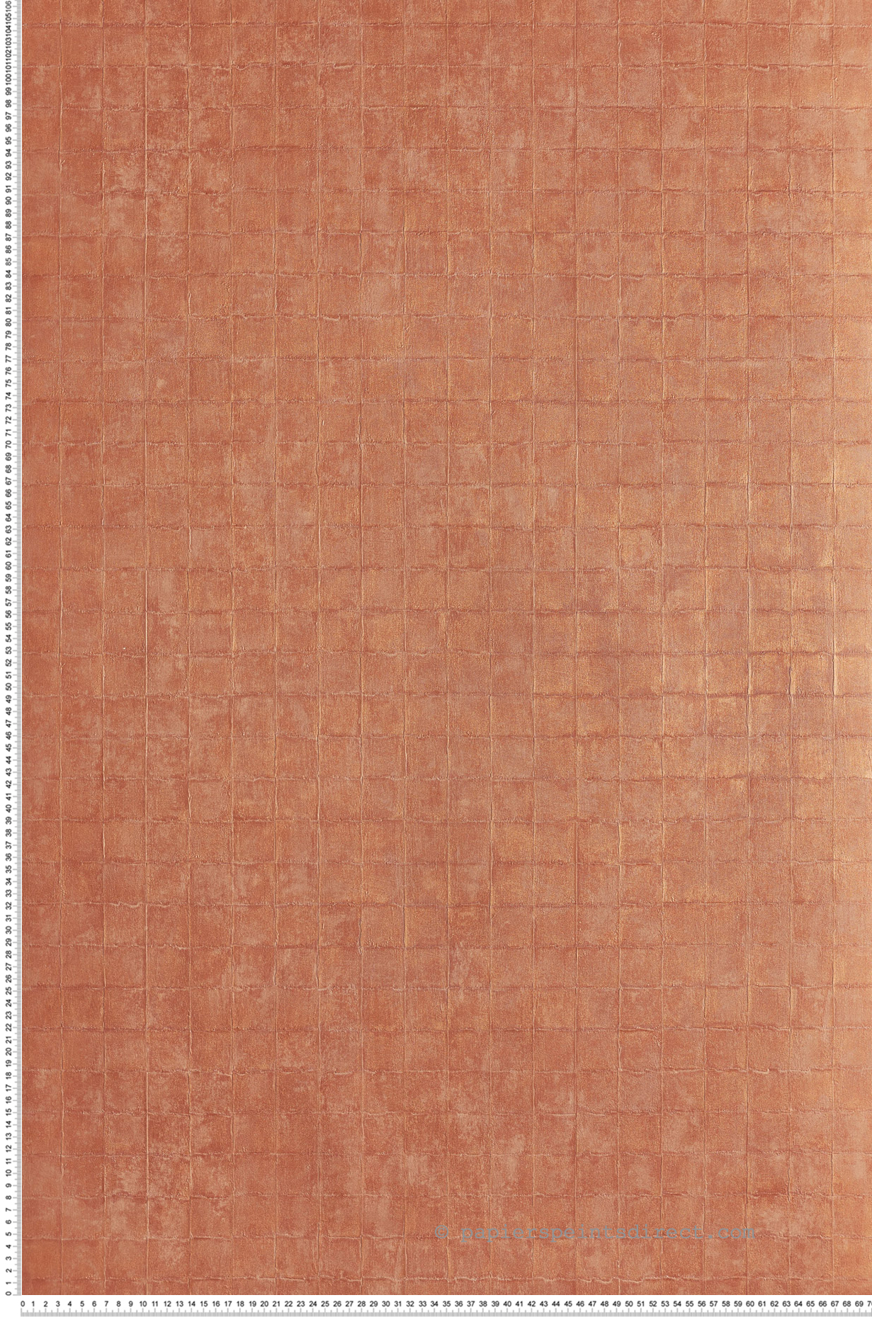 Papier peint Carreaux Faenza cuivre irisé - Cérame de Casamance | Réf. CAS-76080508