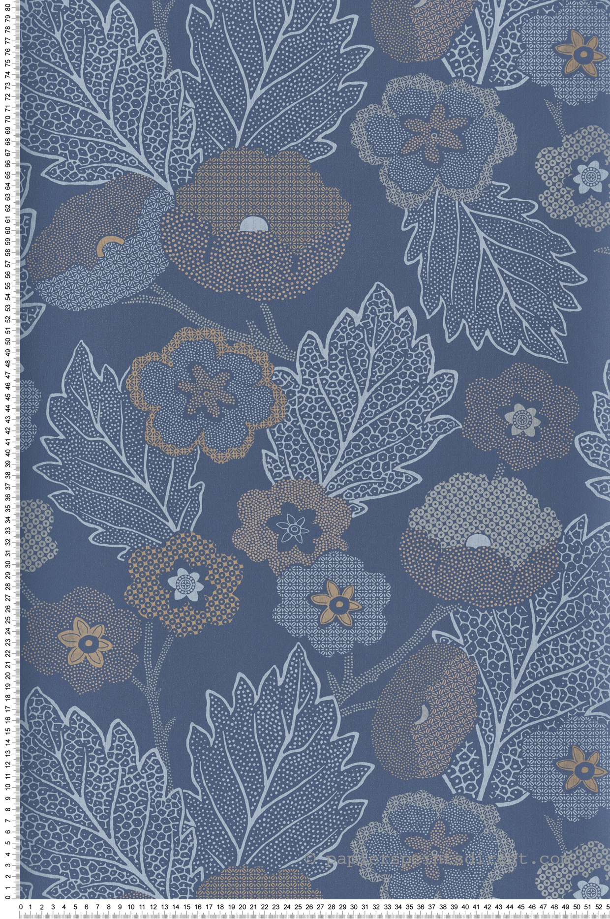 Papier peint Floral Artistique bleu - Esterel de Montecolino | Réf. MC-AN28273