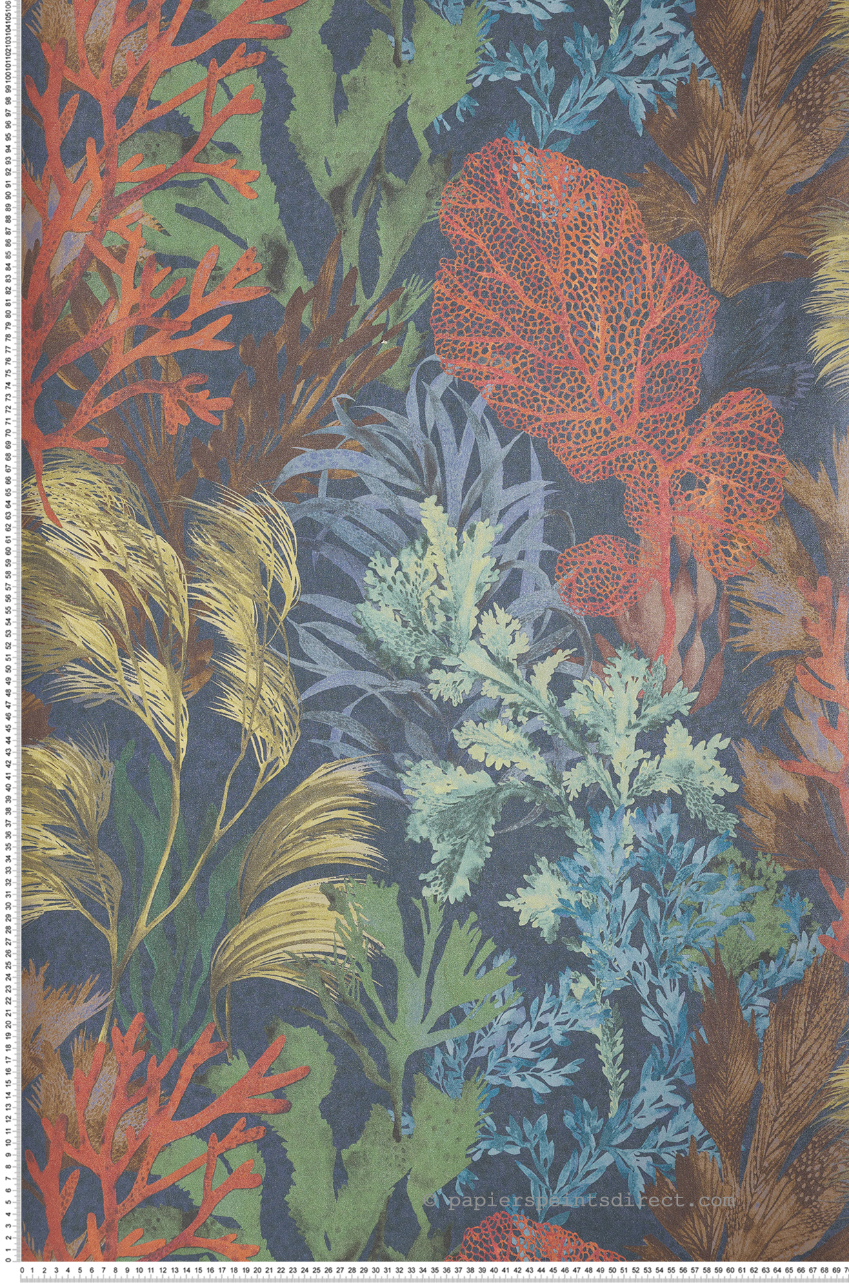 Papier peint Fond Marin Bora Bora bleu marine - Moorea de Montecolino | Réf. MC-26733