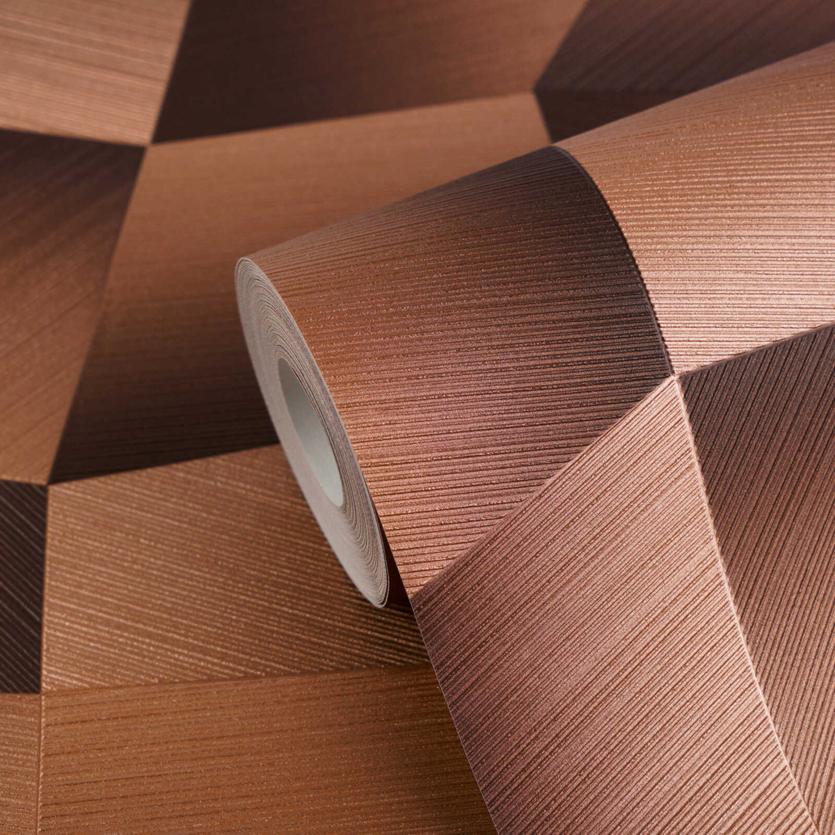 Papier peint Panneaux Géométriques Métal cuivre - Vibes & Styles d'A.S. Création AMB6| Réf. AS-791971