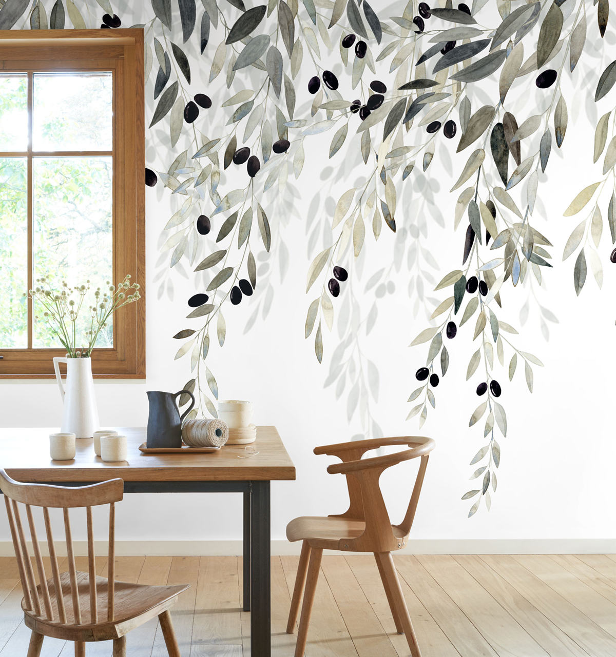 Papier peint panoramique Olive Memory Tree S vert olive 300X250 - Wonderwalls 2 de Casadéco AMB2 | Réf. WDWD200147807