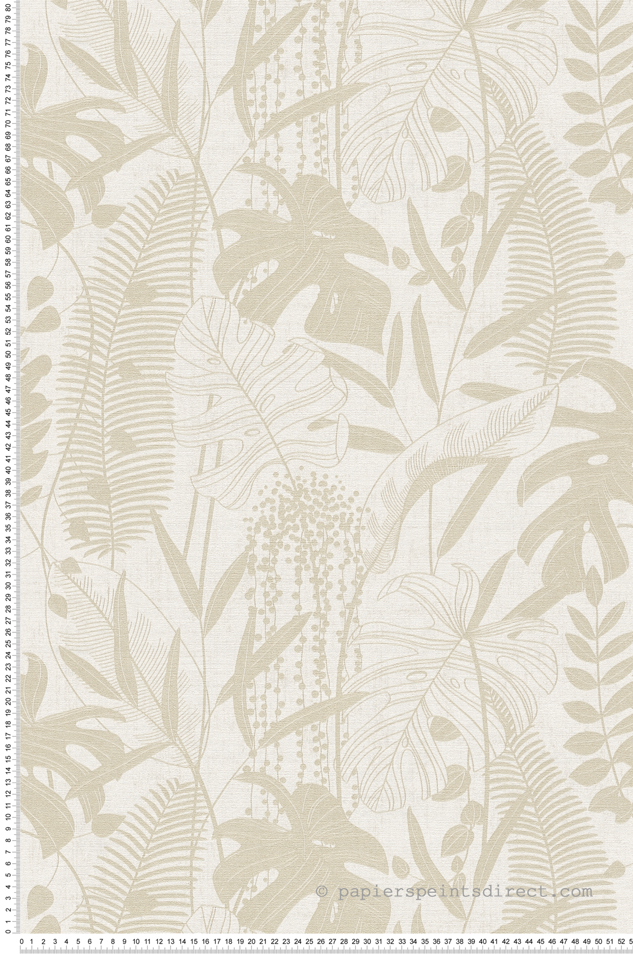 Papier peint Nature Palm Leaves beige écru - Cuba 2 d'A.S. Création | Réf. AS-791641