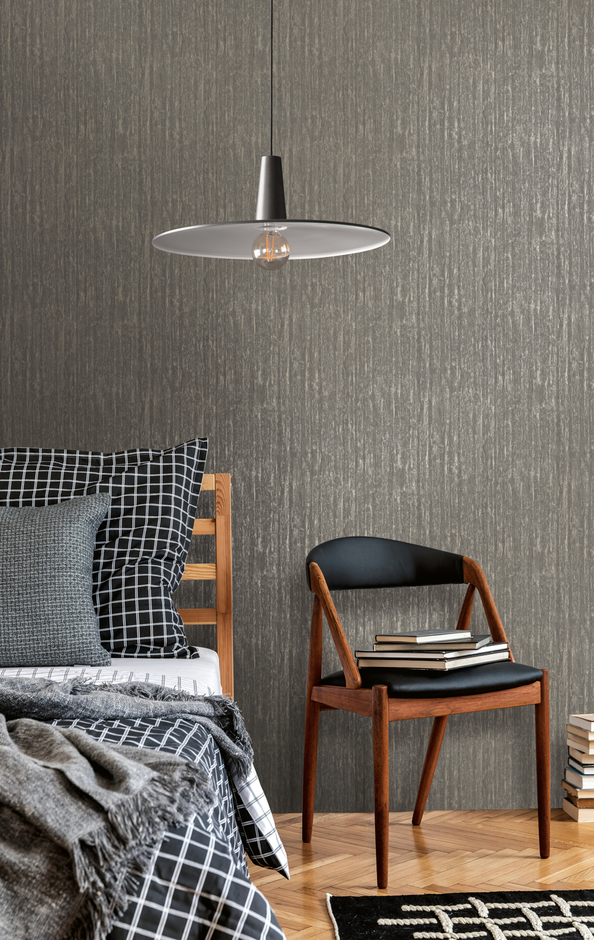 Papier peint Essence Bois anthracite beige - Smart Surfaces d'A.S. Création AMB2| Réf. AS-395615