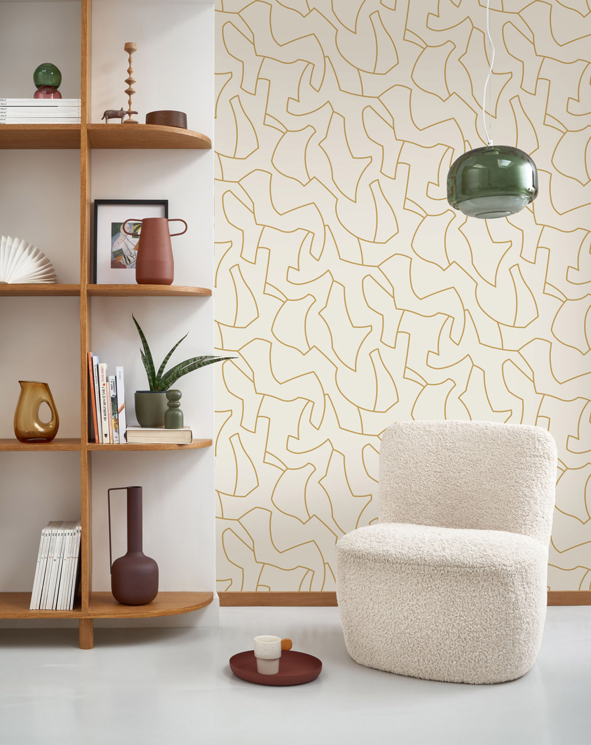 Papier peint Puzzle Maze doré - Color Game de Casadéco | Réf. GAME200617070