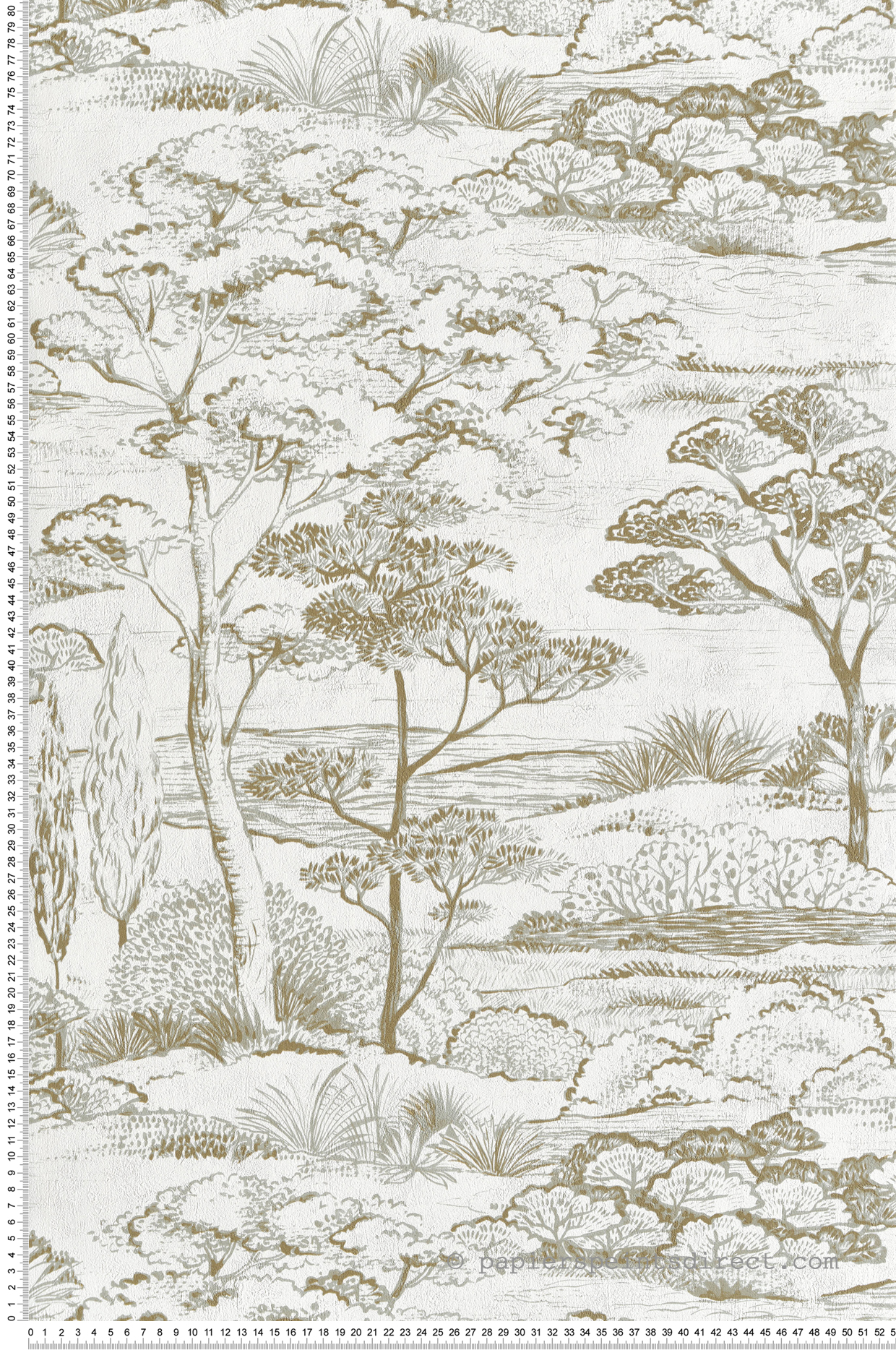 Papier peint Paysage Littoral Arbre vert argile - Sentier des Dunes de Casadéco | Réf. SENT200936400