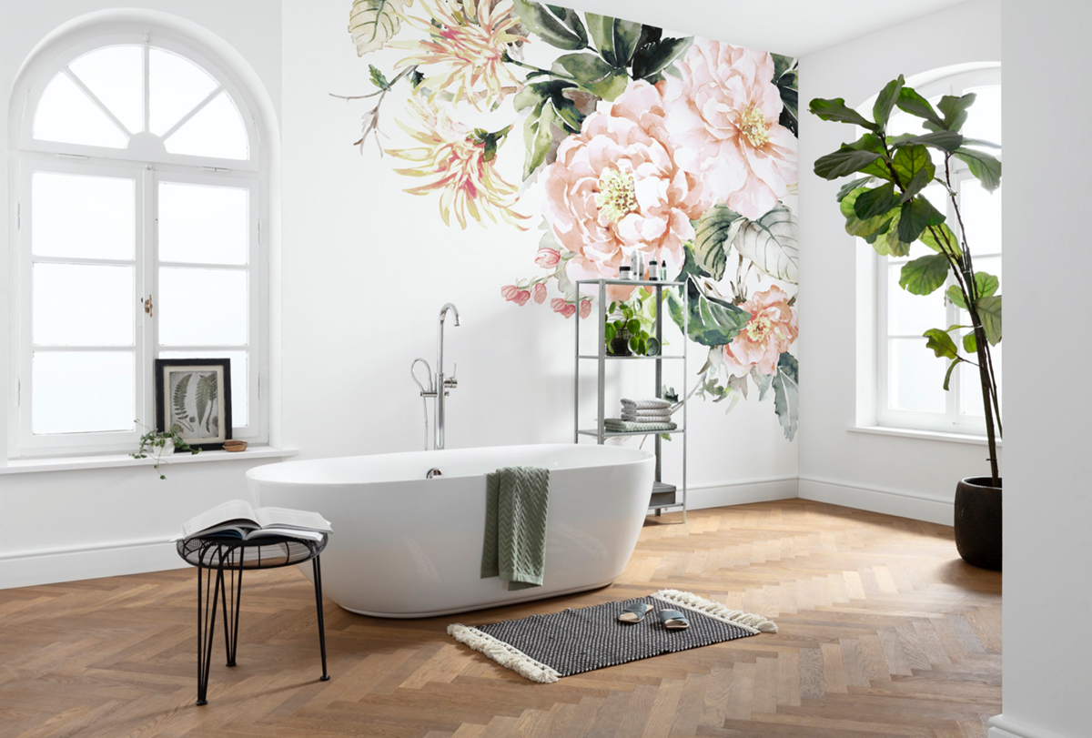 Papier peint panoramique Fleur Romantique Nasrin - Papier Peint Komar INK