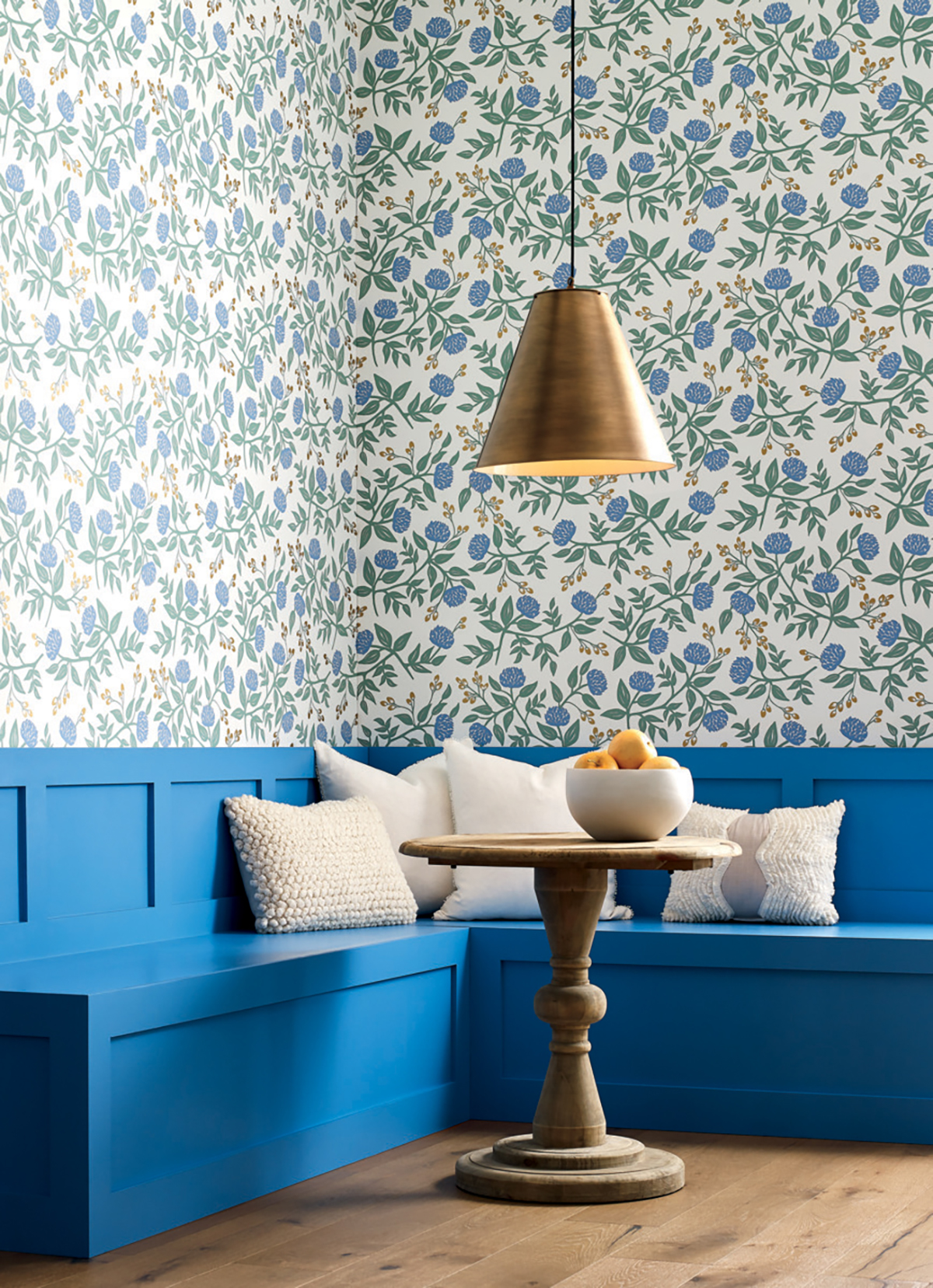 Papier peint Fleuri Peonies blanc/vert - Rifle Paper Co. d'Initiales | Réf. INI-RI5148