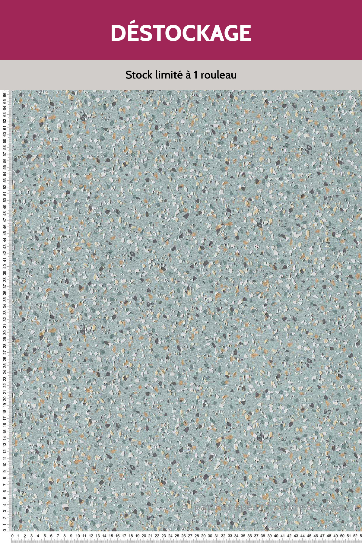 Papier peint Destockage - Terrazzo fond céladon - Milano