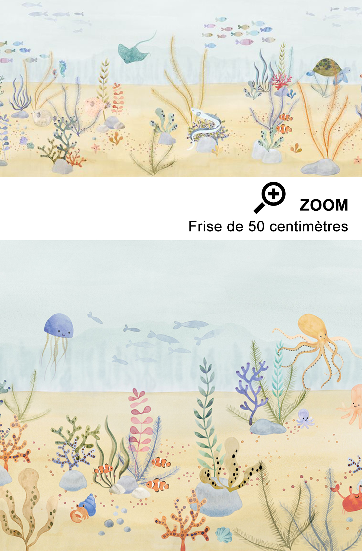 Frise enfant Océan Floor multicolore - Once Upon A Time 2 de Casadéco | Réf. OUTD200730073