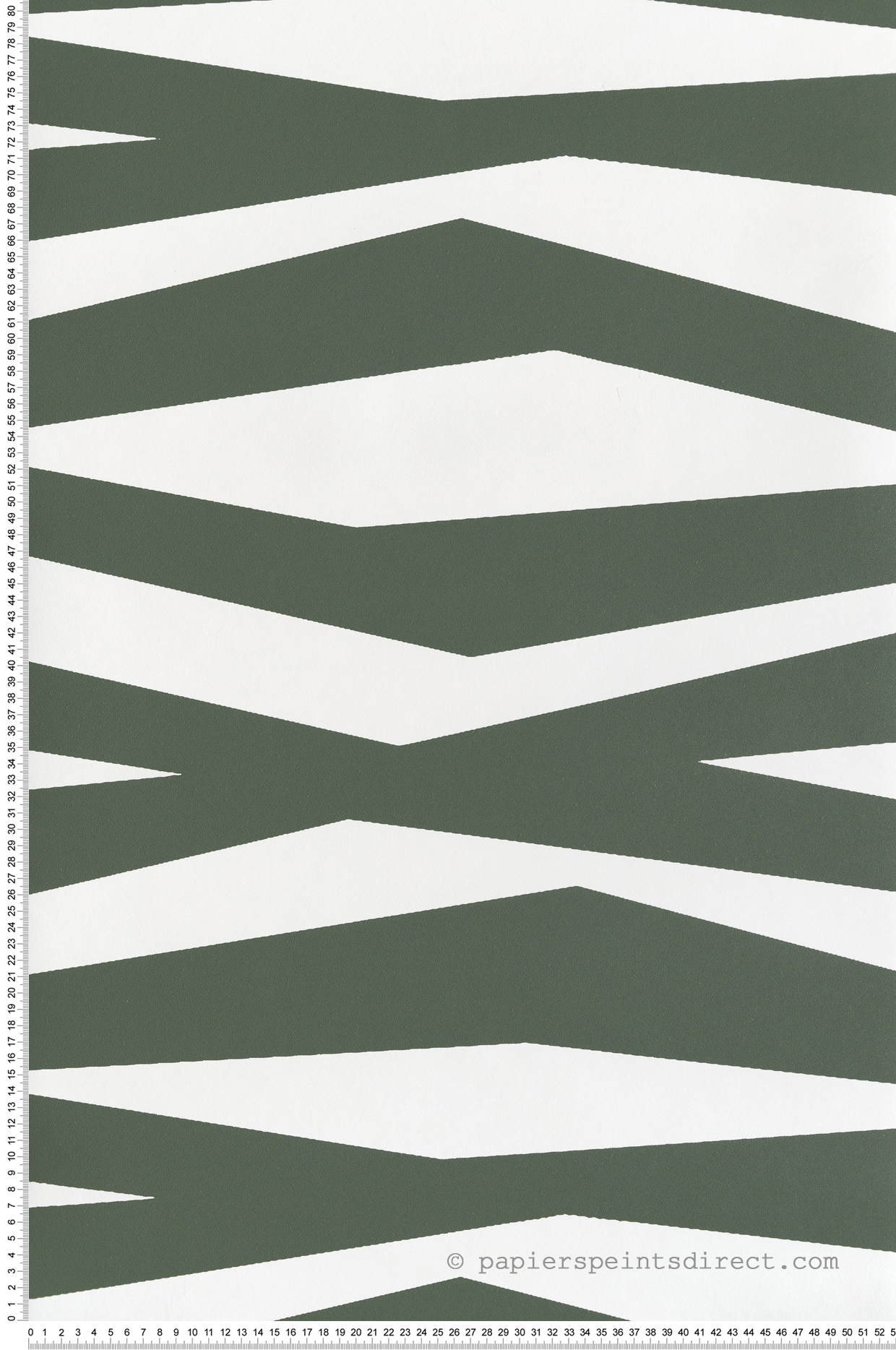 Papier peint Rayures Zebra vert sapin - Color Game de Casadéco | Réf. GAME200637979