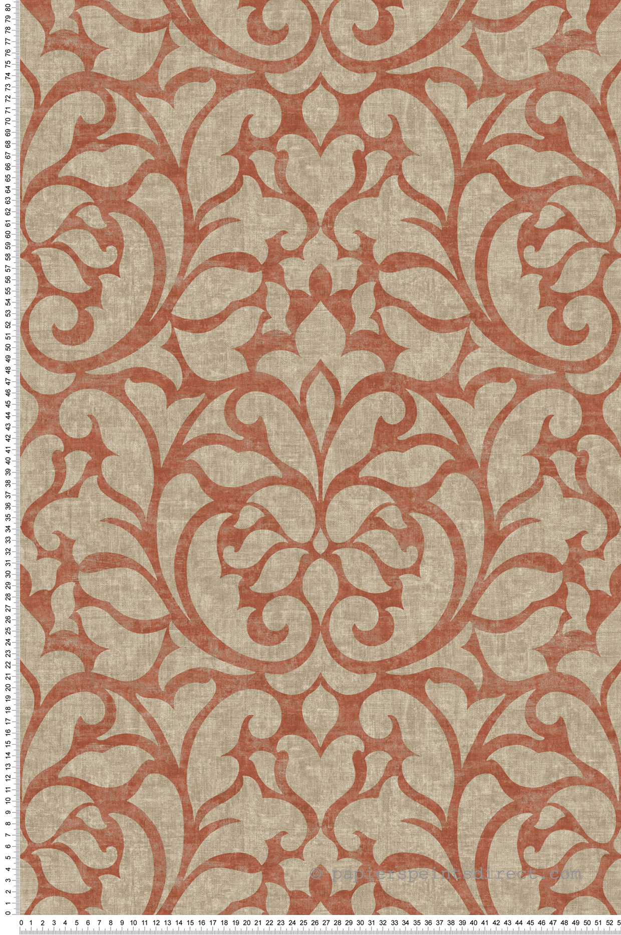 Papier peint Baroque Opéra rouge - Vienne de Casadéco | Réf. VIEN87348411