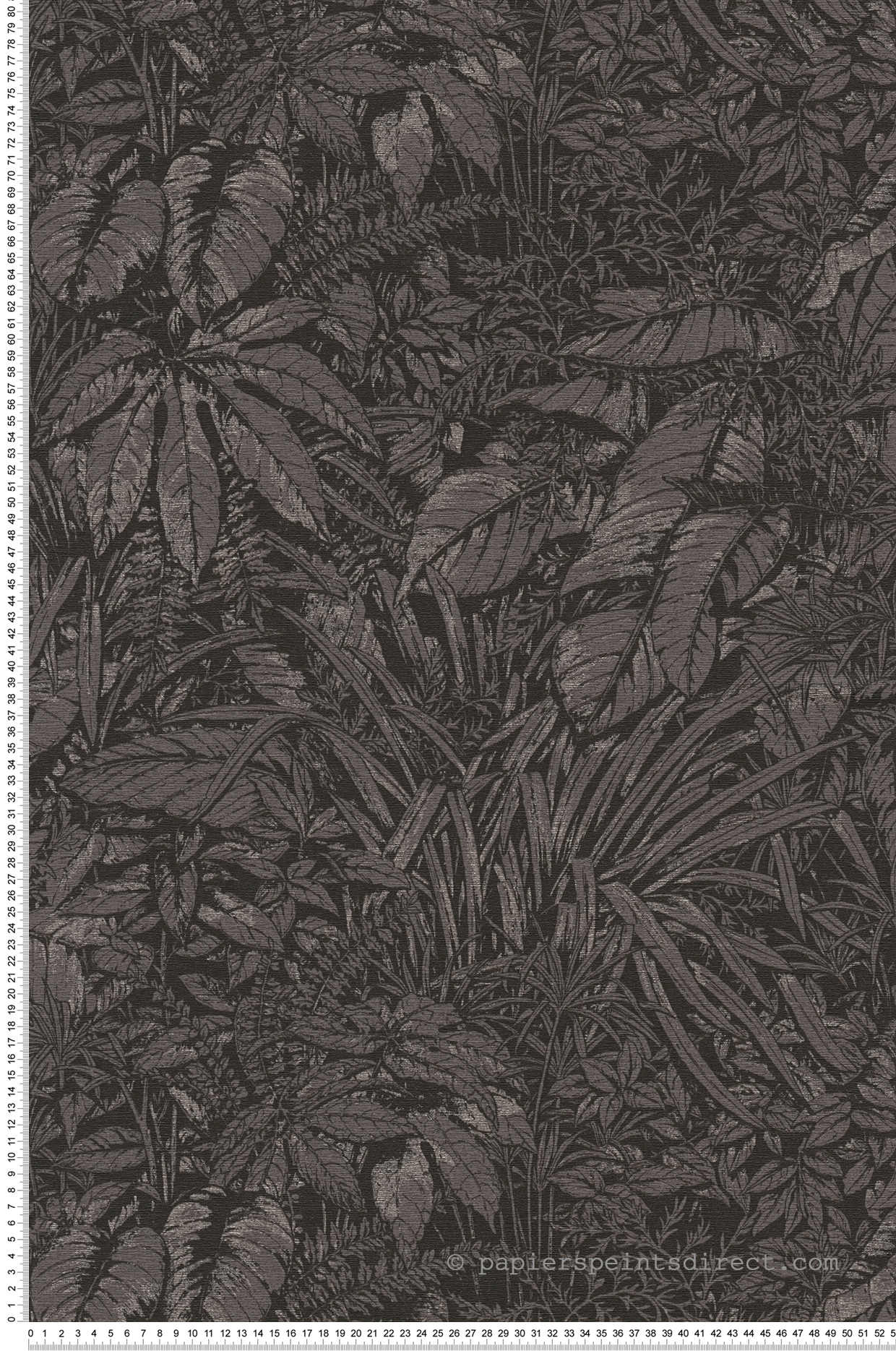 Papier peint Feuillage Discret Nature noir gris - Smart Surfaces d'A.S. Création | Réf. AS-395606