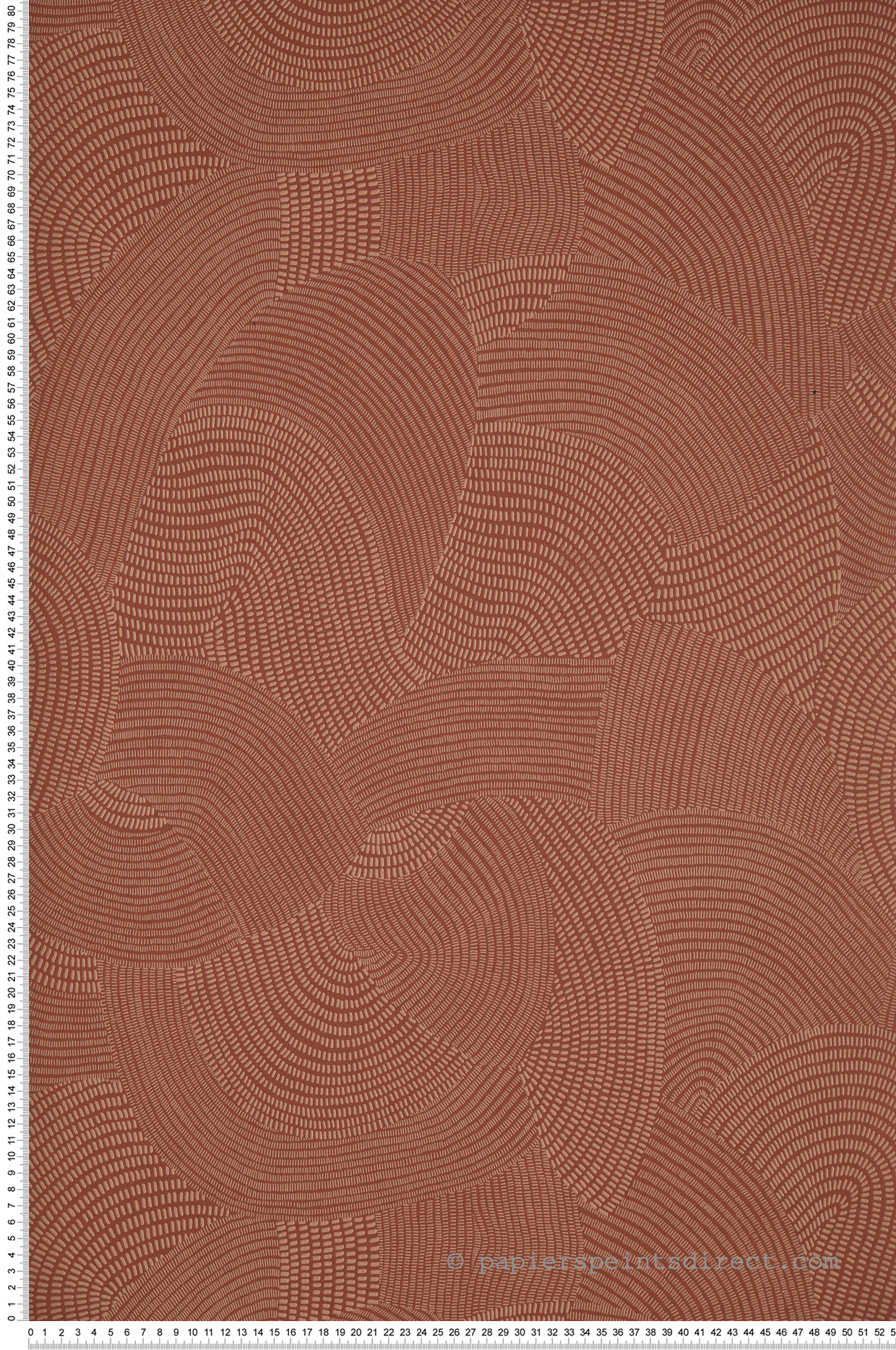 Papier peint ethnique Tjala Terracotta - Nangara de Casadéco | Réf. NANG84413328