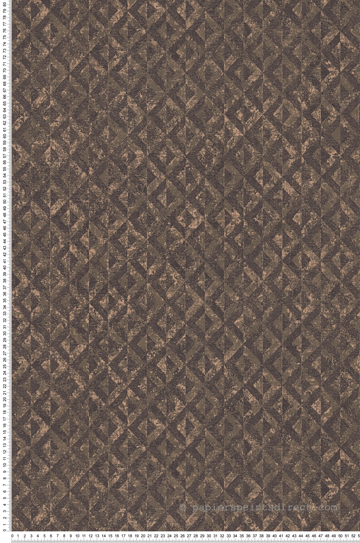 Papier peint Triangle Damasse noir brun or cuivré - Jade 2 d'A.S. Création | Réf. AS-395053