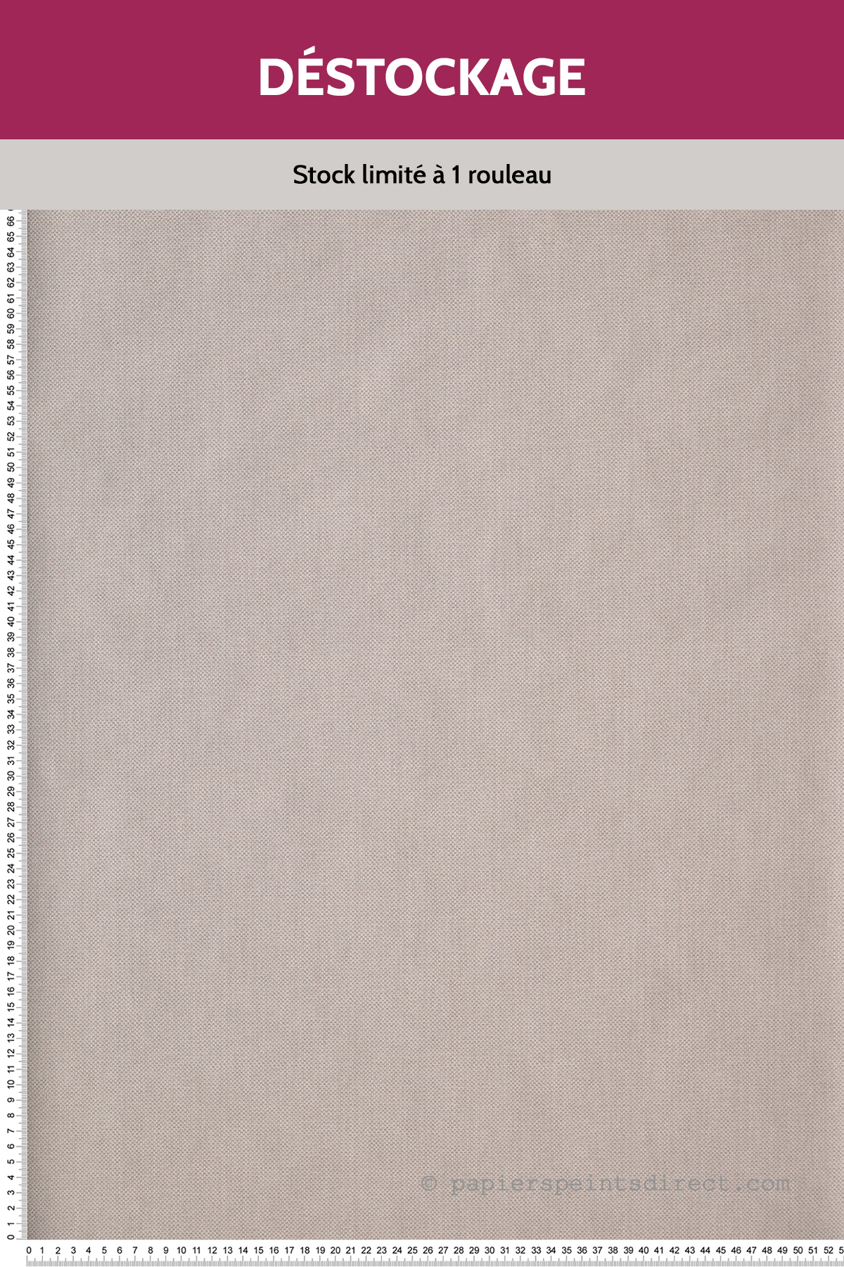 Papier peint Destockage - Uni Natté Gris Clair - Natté