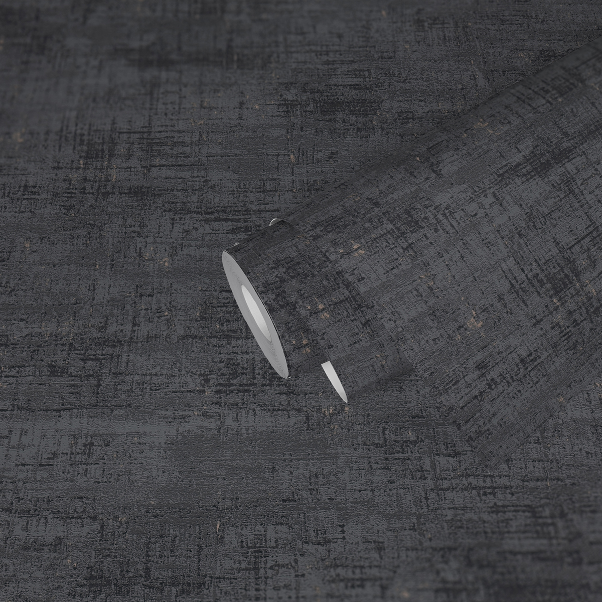 Papier peint Aspect Industriel Texturé anthracite argenté - Stories of Life d'A.S. Création AMB2 | Réf. AS-396576