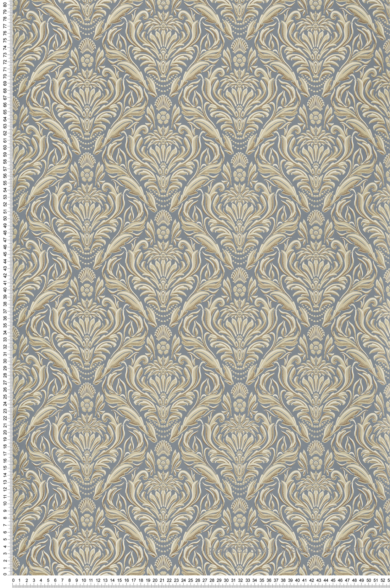 Papier peint Baroque Royal Médaillon beige gris - Demeures de Montecolino | Réf. MC-650102