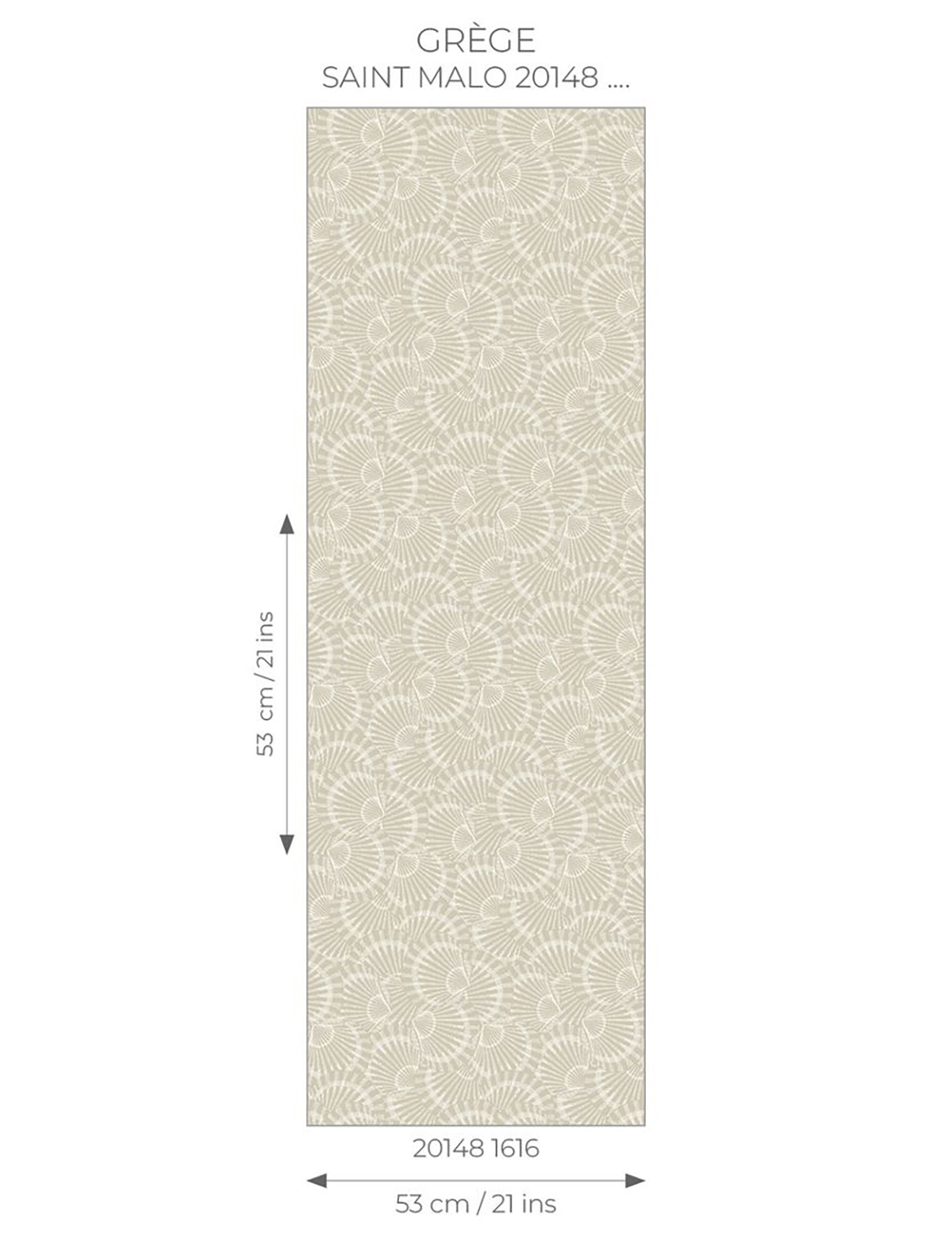 Papier peint Coquillage Saint Malo pierre - Seaside de Casadéco AMB7 | Réf. SEAS201481616