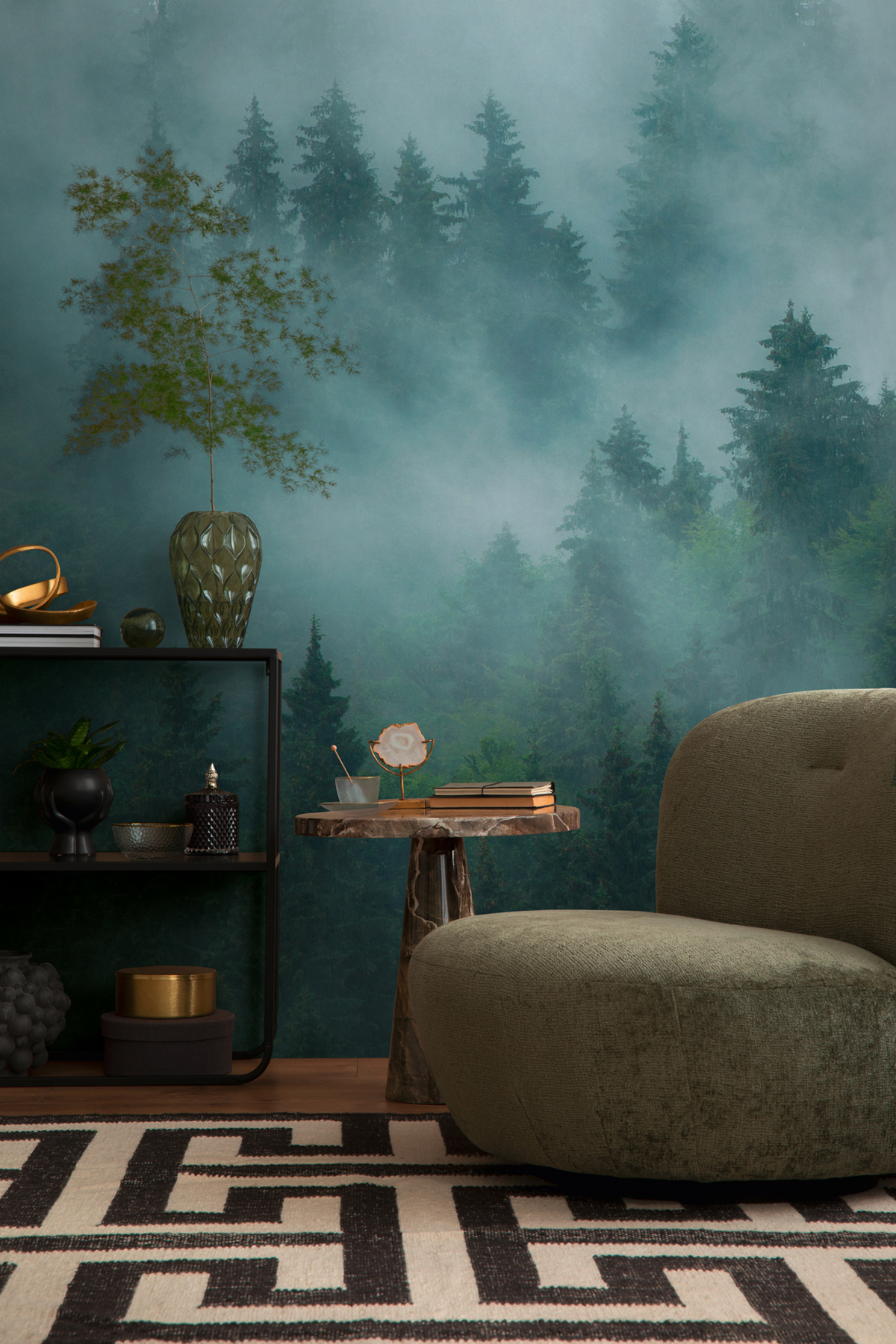 Papier peint panoramique Forêt Sapin Réaliste - The Wall 3 d'A.S. Création | Réf. AS-398981