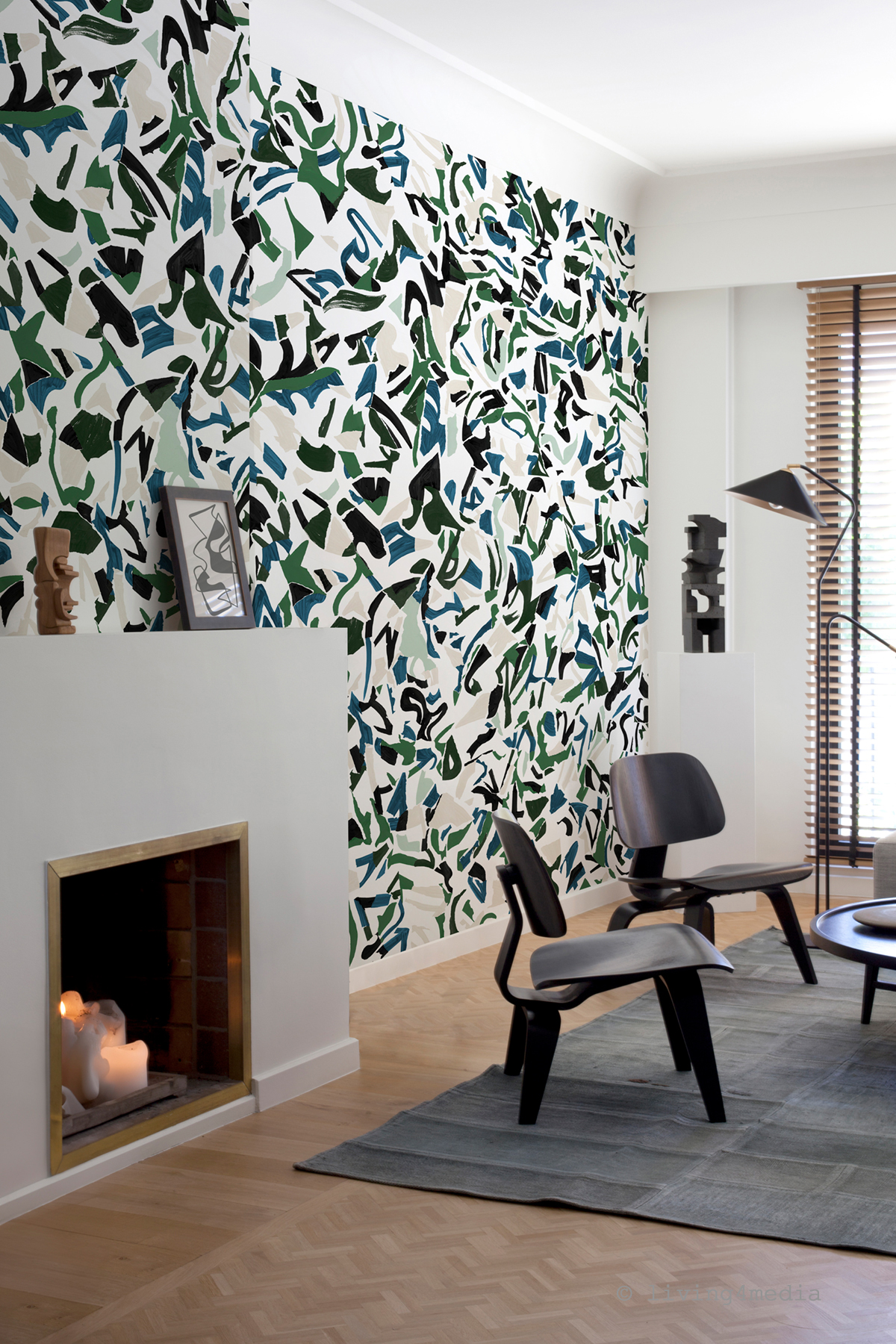 Papier peint panoramique Collage Abstrait Naturel A - 1/2/3/4 - Isidore Leroy