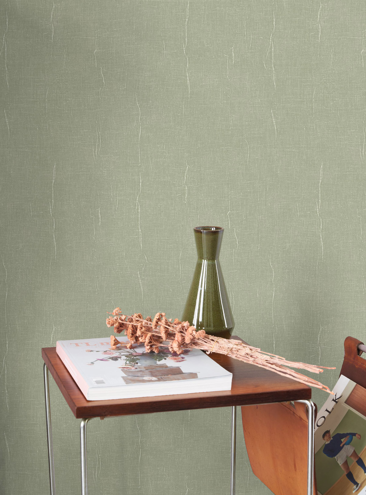 Papier peint Uni Etamine vert amande - Etamine de Casadéco | Réf. ETAM200257447