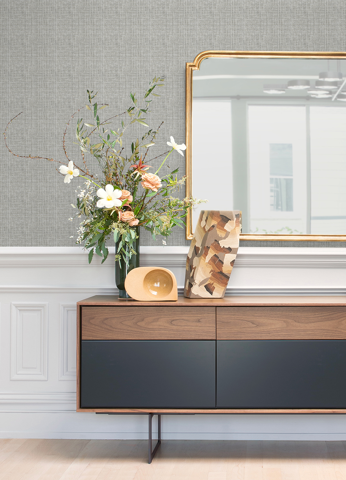 Papier peint Faux Uni Moucheté Kantera gris taupe - Delicatesse de Lutèce AMB2 | Réf. LTC-FD26834