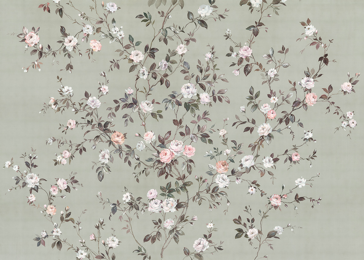 Papier peint panoramique Arbre Fleuri Rosellina - Papier peint Komar Le Jardin