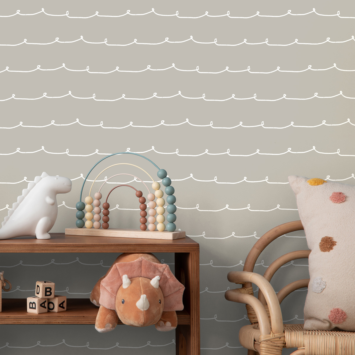 Papier peint Ligne Vague Contemporain taupe - Imagine de Lutèce | Réf. LTC-DL27569
