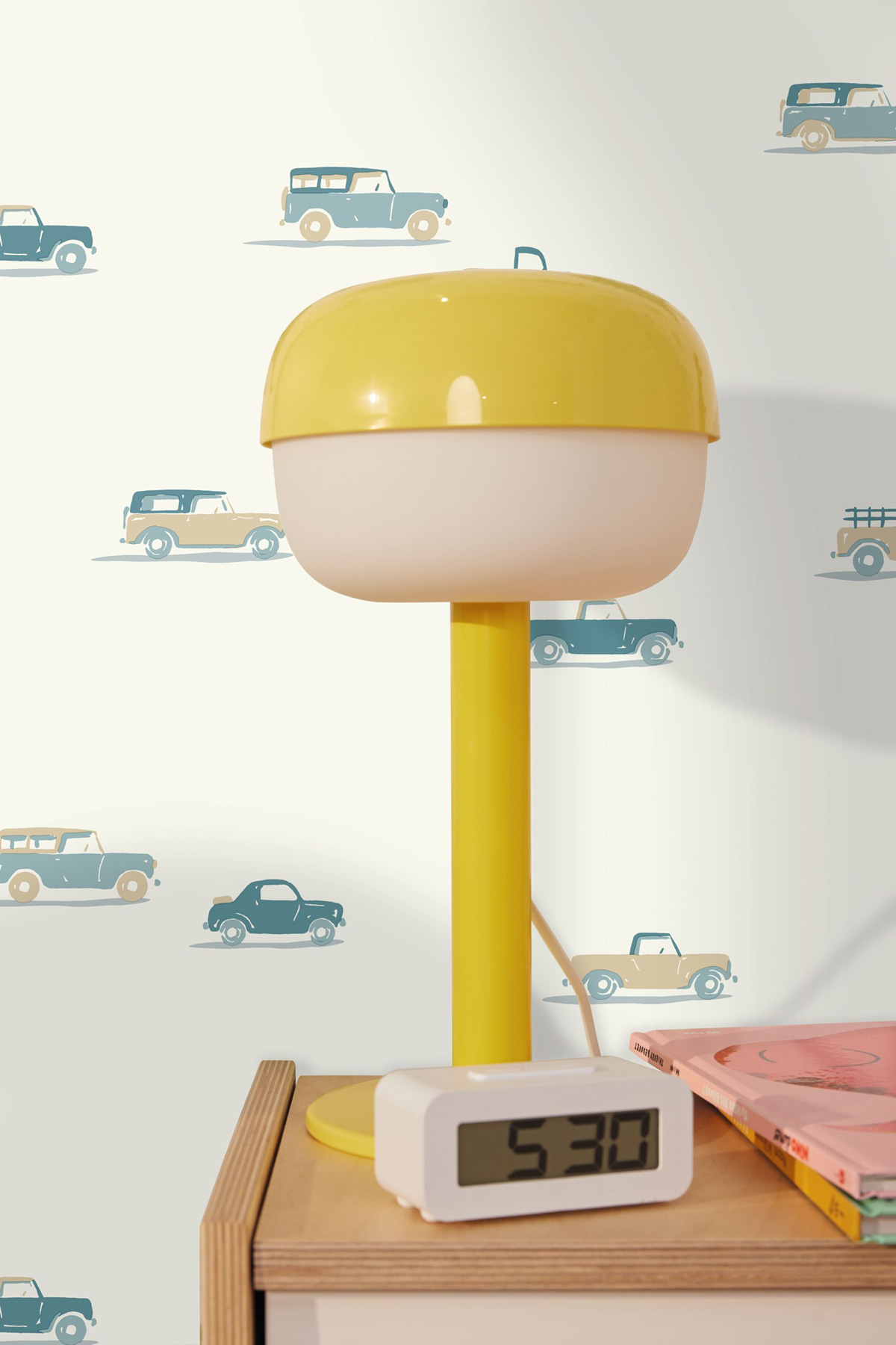 Papier peint Voiture Pick Up bleu beige - Happy Kids Club de Casélio | Réf. HKC107570618